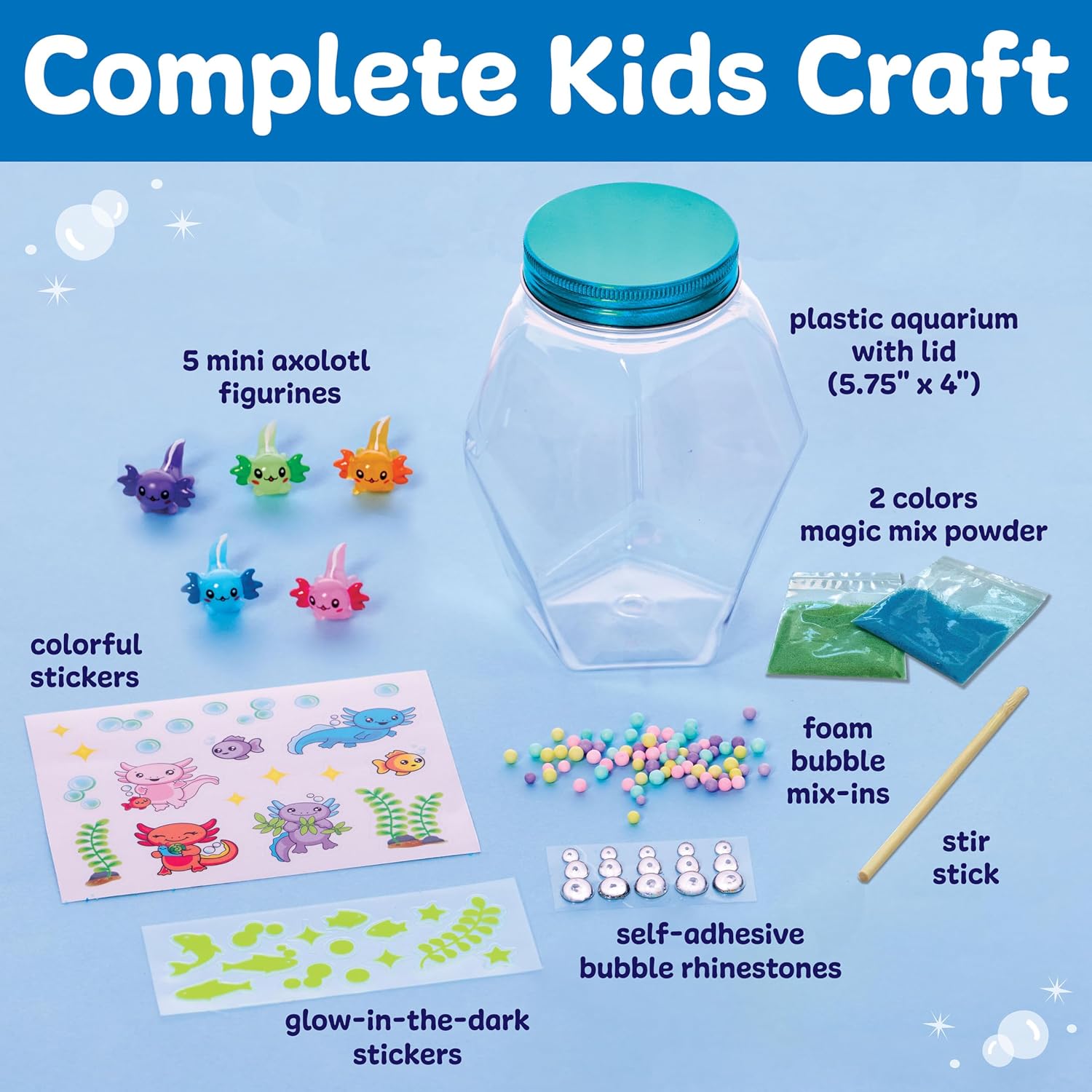 Detalle 2 de Creativity for Kids Axolotl Aquarium Craft Kit, Ages 6+