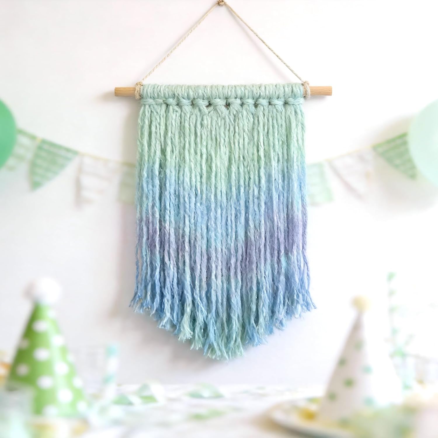 Thumbnail 4 de G2PLUS 2MM Gradient Colour Jute Twine (100M) – Mint Green Natural Crafting String