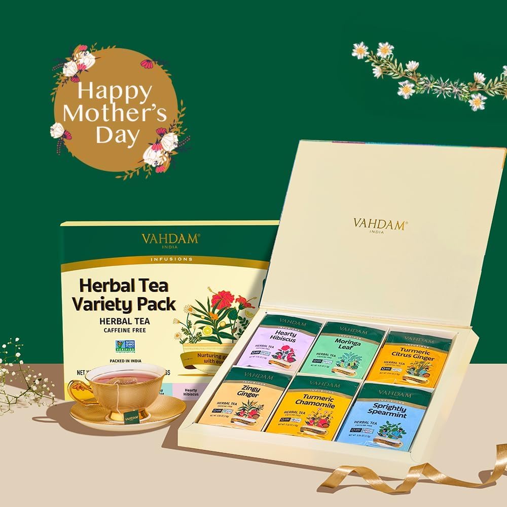 Detalle de VAHDAM Set Degustazione Tisane 36 filtri 🍵