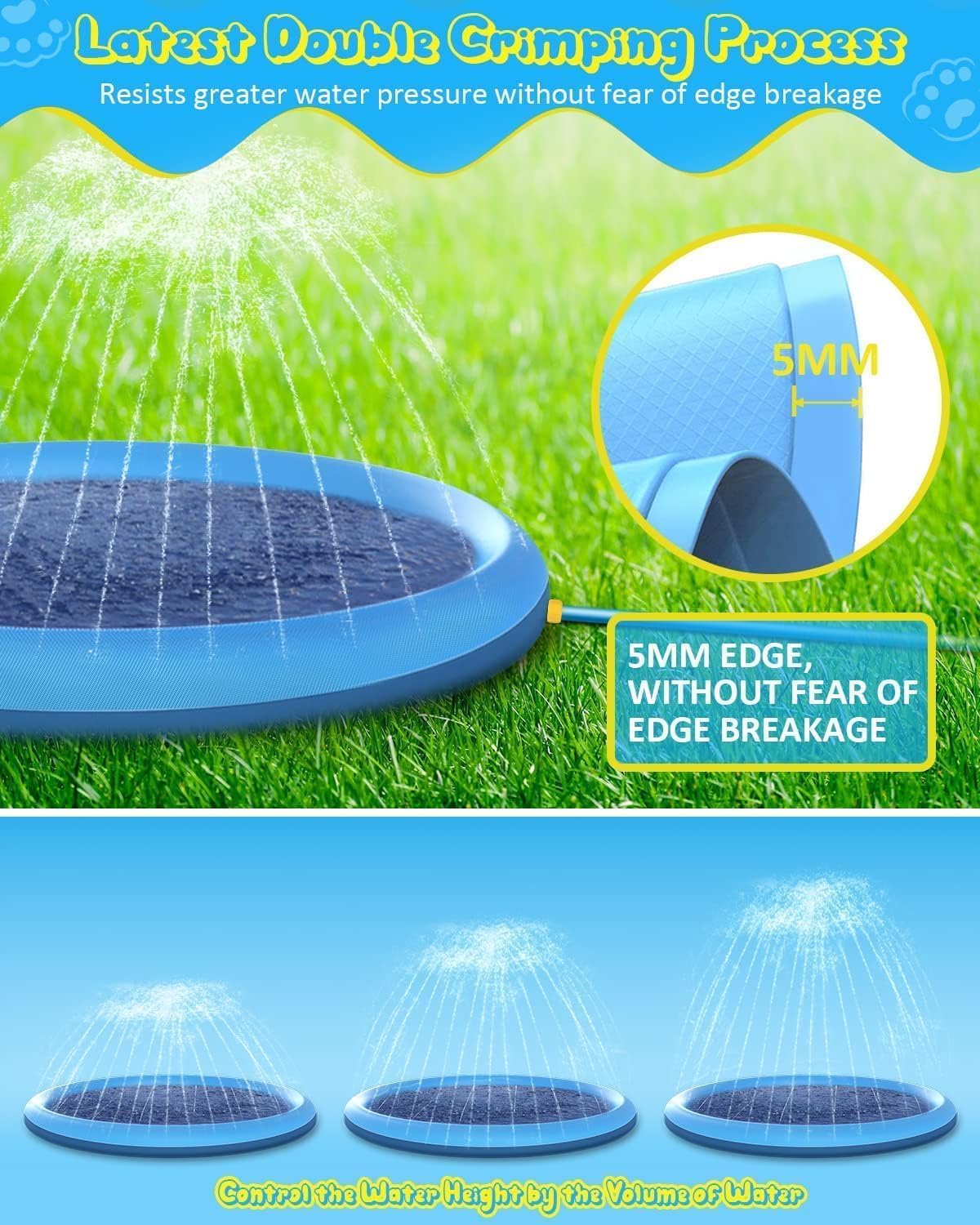 Thumbnail 6 de Raxurt Splash Pad: 0.58mm Thick Anti-Slip Splash Pad for Kids and Dogs