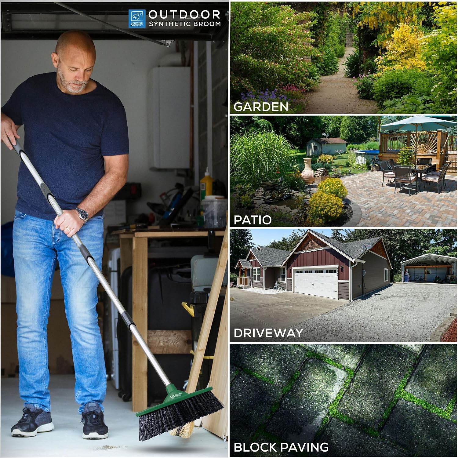 Thumbnail 4 de TDBS Yard Broom Outdoor Heavy Duty 10