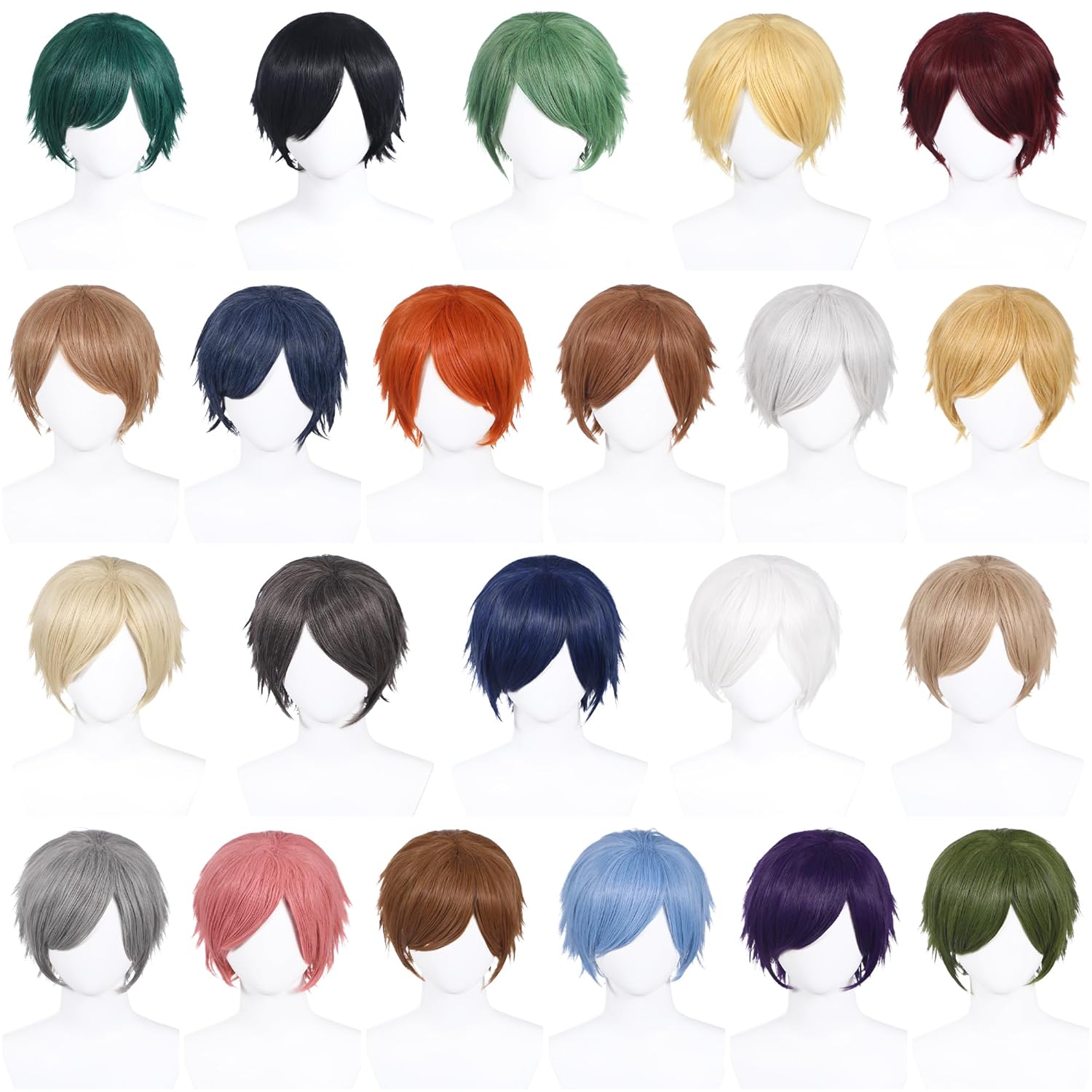 Thumbnail 3 de UTIEHD 30 cm lange Perücke – Universelle Anime Kostüm Cosplay Perücke, Mitternachtsblau