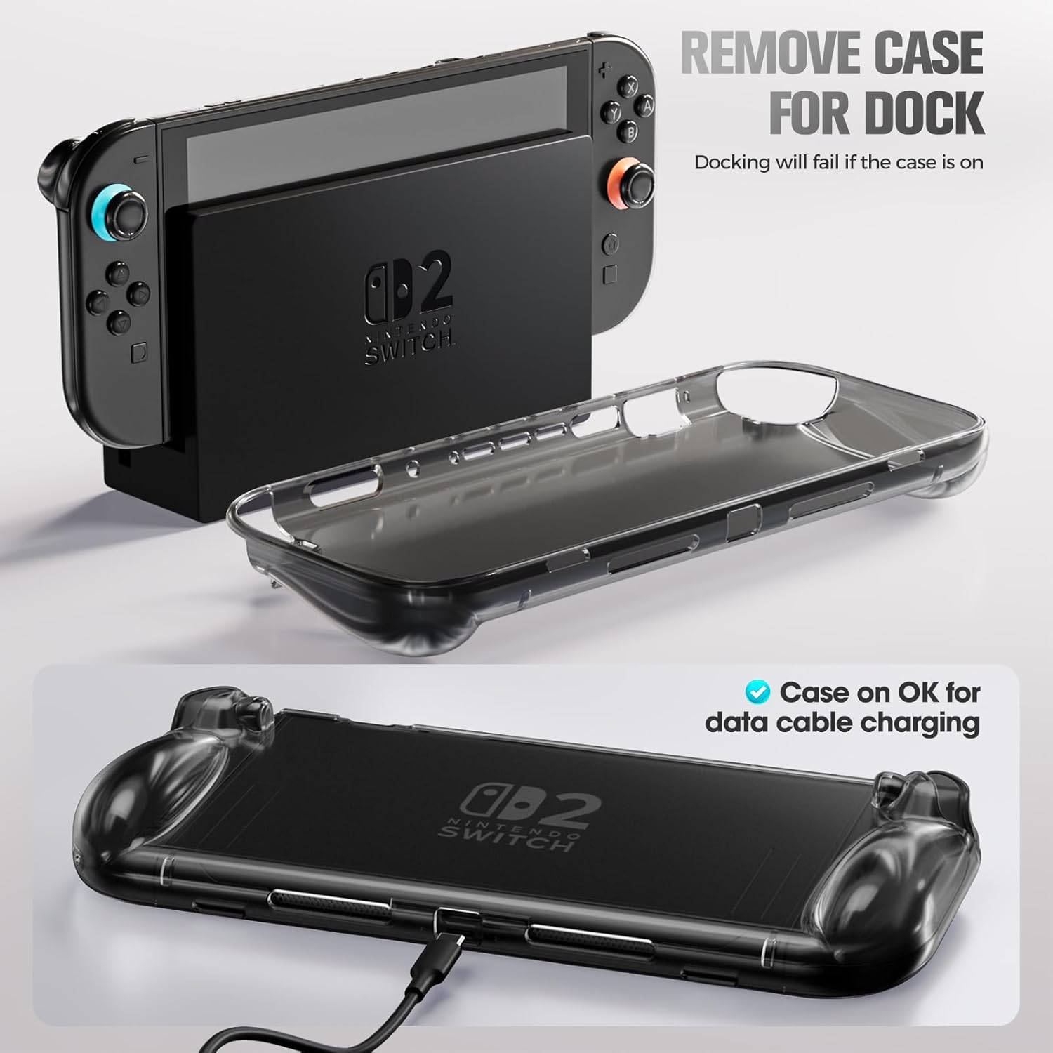 Thumbnail 6 de ProCase Protective Case for Nintendo Switch 2 2025 — Ergonomic, Clear TPU Slim Case