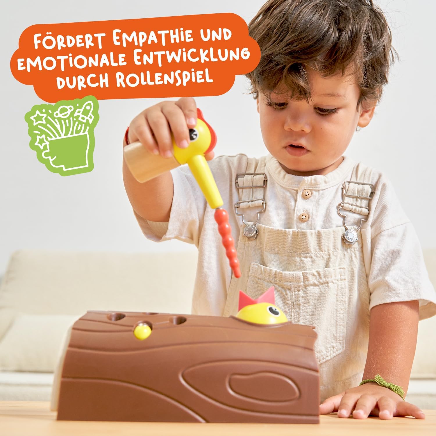 Detalle 2 de Nene Toys Kleiner Specht Magnetspielzeug 2 Jahre
