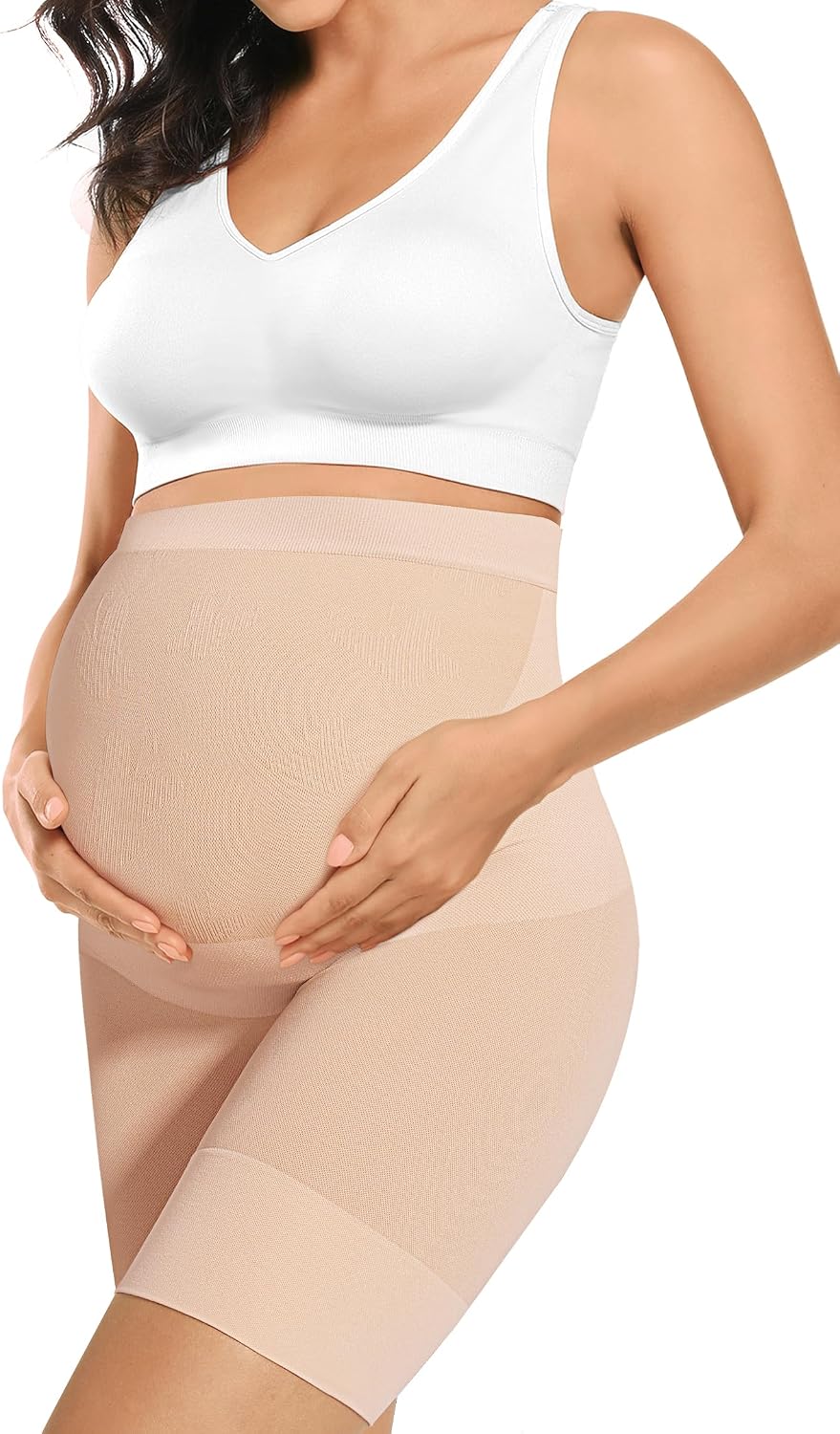 Detalle de Peauty Baby Bump Maternity Shapewear High Waisted Mid-Thigh