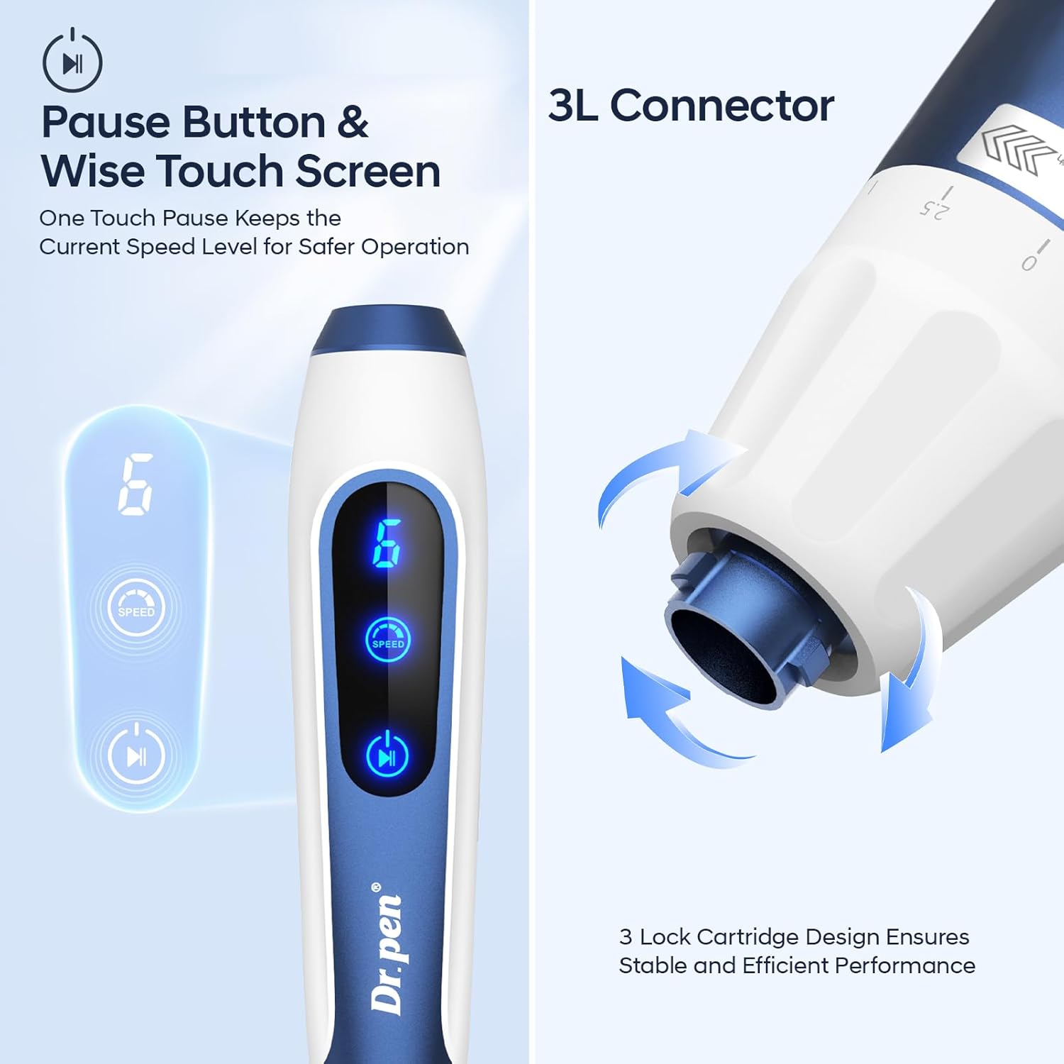 Thumbnail 2 de Dr. Pen A11 Microneedling Pen – kabelloses Induktionsgerät mit 6 Geschwindigkeiten & 18-Nadel-Patrone (2 Patronen)