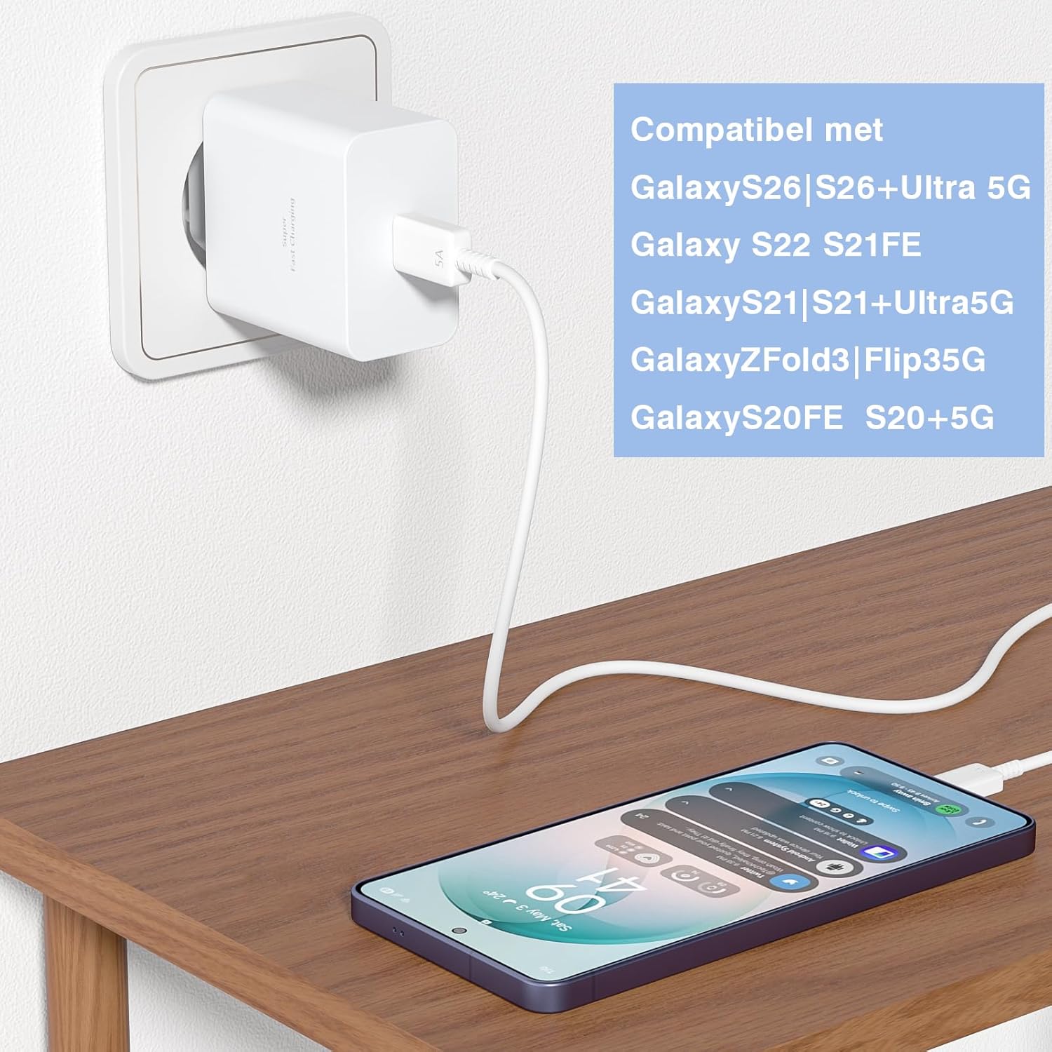 Detalle 2 de 45W USB‑C Schnellladegerät kompatibel mit Samsung