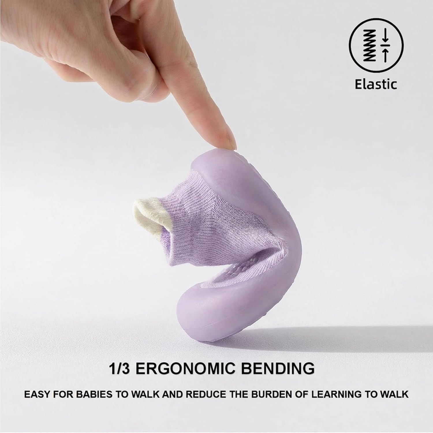 Thumbnail 4 de Hstyle Baby Sock Shoes Toddler Walking Shoes with Non-Slip Rubber Sole