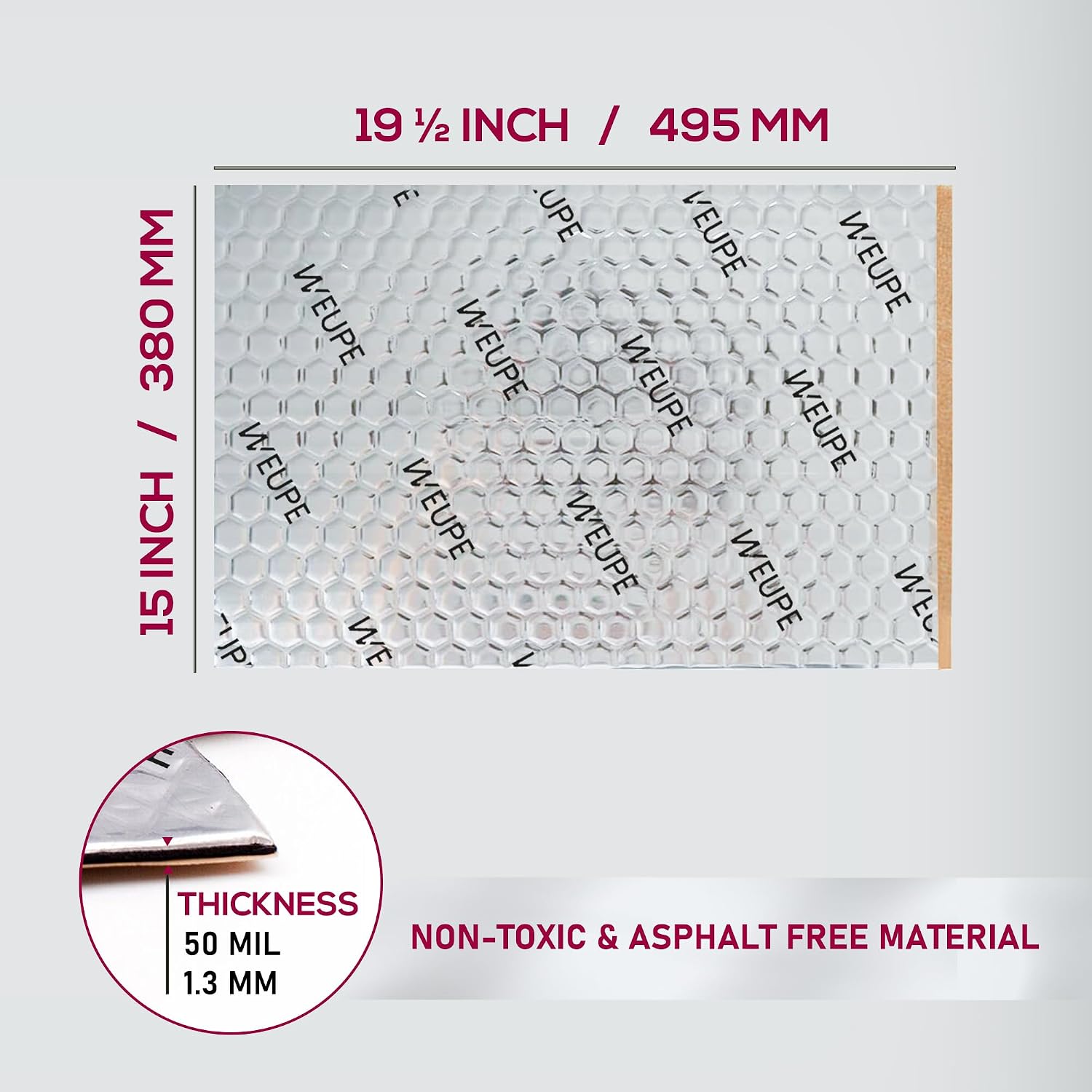 Thumbnail 6 de WEUPE Car Sound Deadening Mat, 50 mil