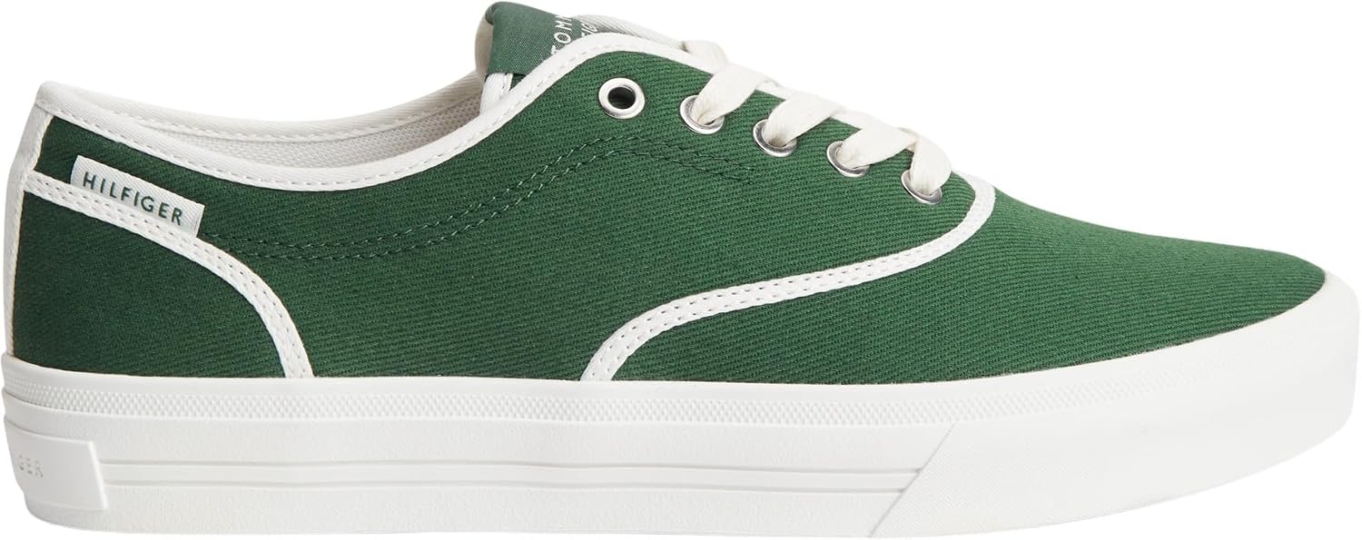Detalle de Tommy Hilfiger Men's TH Vulc Cup Long Lace Canvas Low Top