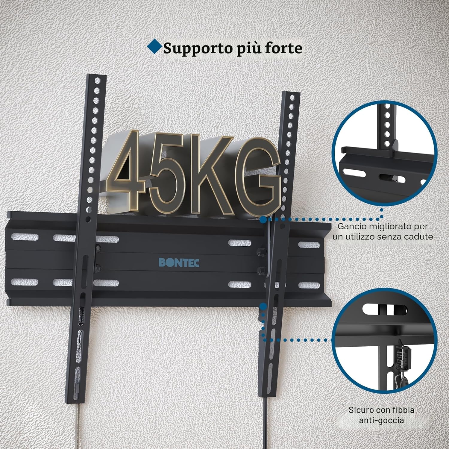 Thumbnail 1 de BONTEC Supporto TV parete inclinabile 23–65 pollici