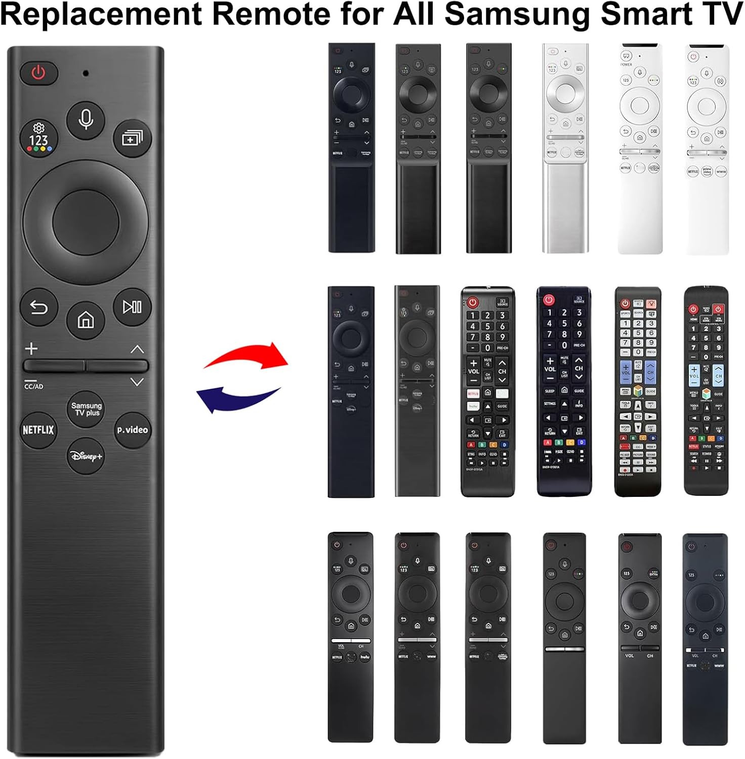 Thumbnail 6 de Universal Voice Remote Control Replacement for Samsung Smart TVs (2019–2025 Frame/Crystal/UHD/QLED/Neo QLED)