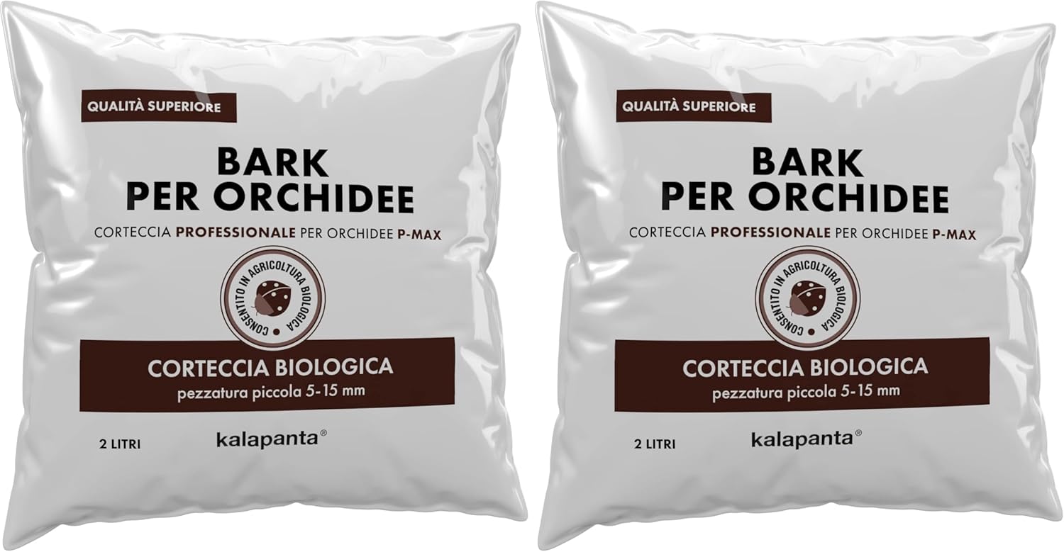 Thumbnail 6 de Kalapanta Bark Per Orchidee Linea Professionale, 2 Litri – Substrato in Corteccia di Pino Marittimo 100% Naturale