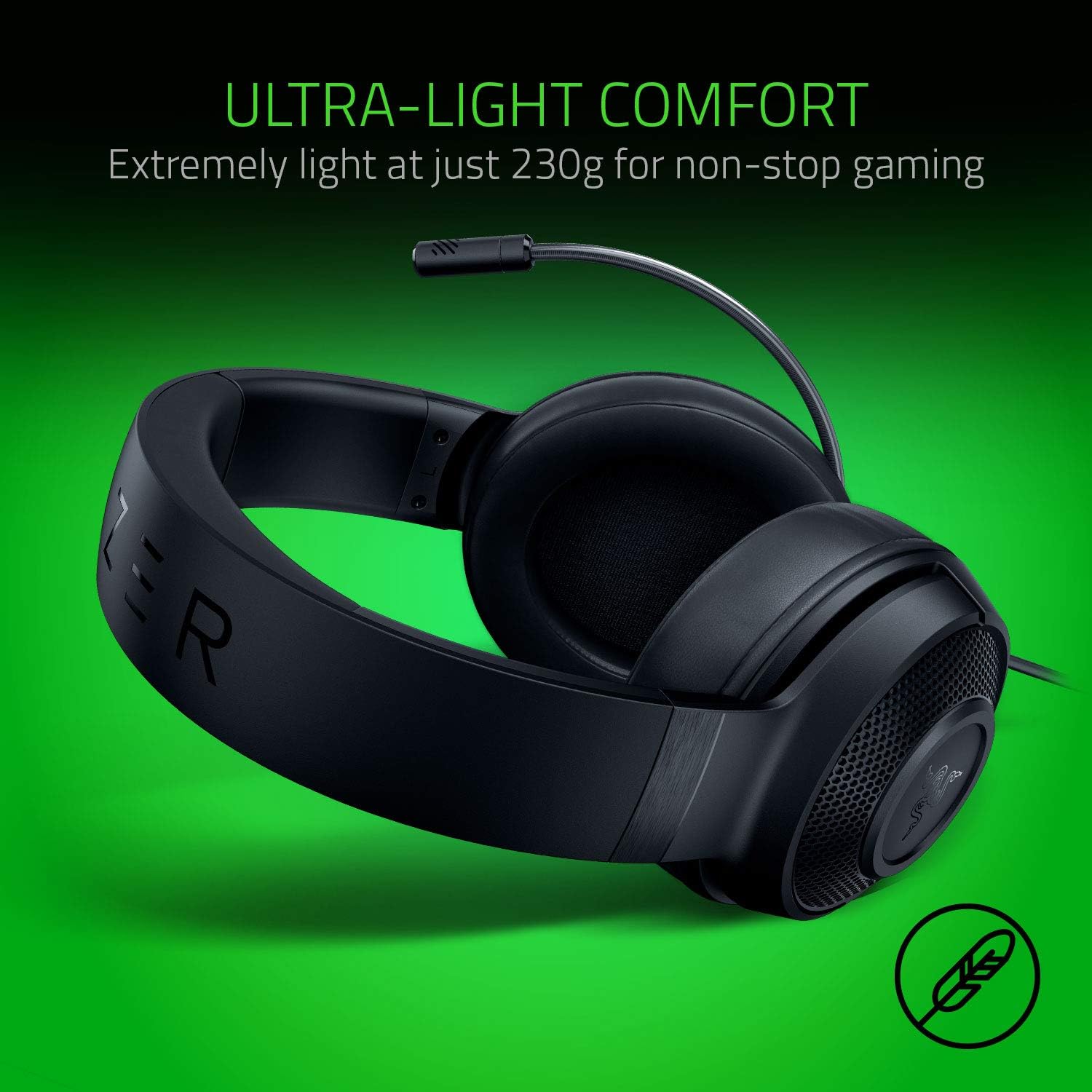 Thumbnail 4 de Razer Kraken X Lite : Casque de jeu filaire ultra-léger pour PC et consoles