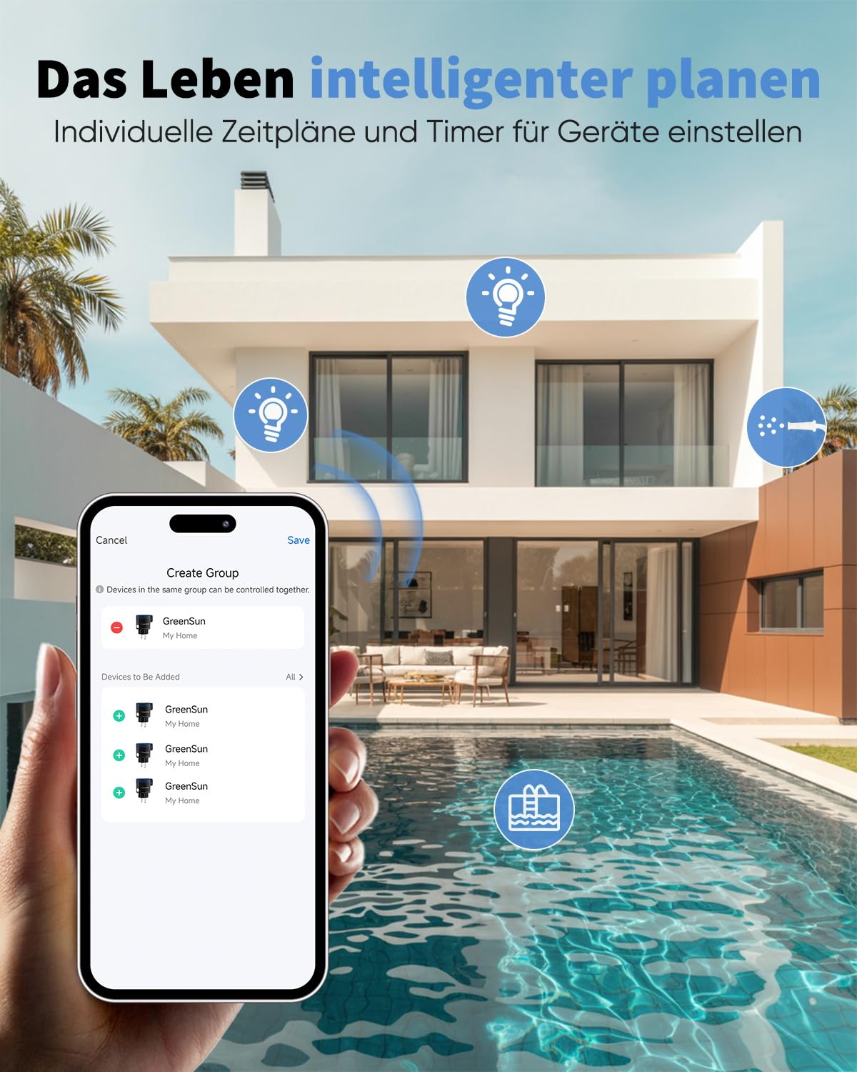 Thumbnail 5 de GreenSun Zeitschaltuhr Außenbereich WLAN Steckdose