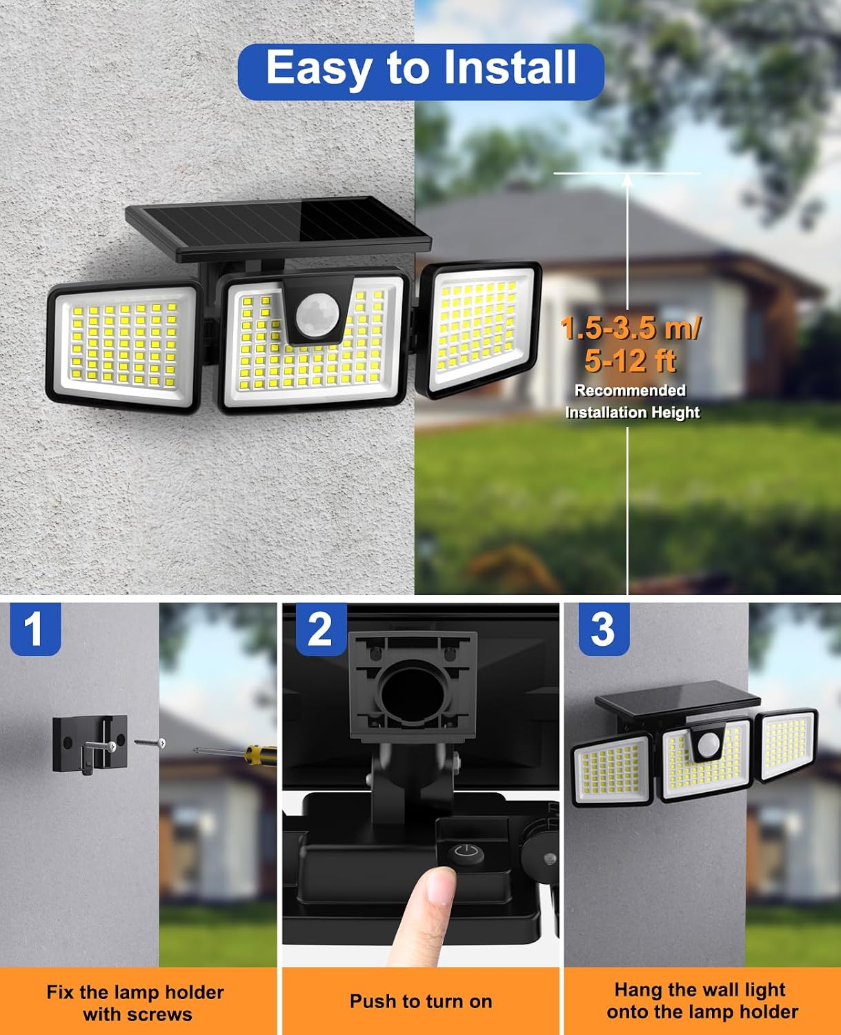 Thumbnail 5 de AIXPI 156LED Solar Security Light 270°