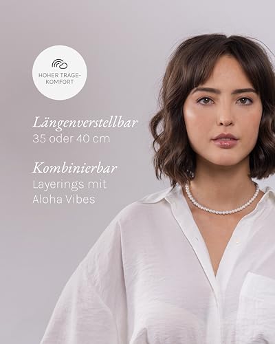Thumbnail 5 de Purelei White Pearl Kette (Gold) – Wasserfeste Edelstahl-Perlenkette mit Seashell Pearls