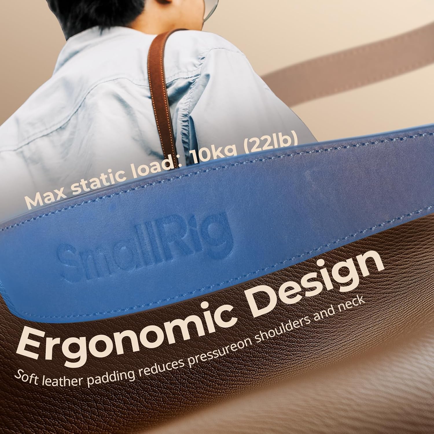 Detalle 2 de SMALLRIG Bandoulière Universelle en Cuir 10 kg