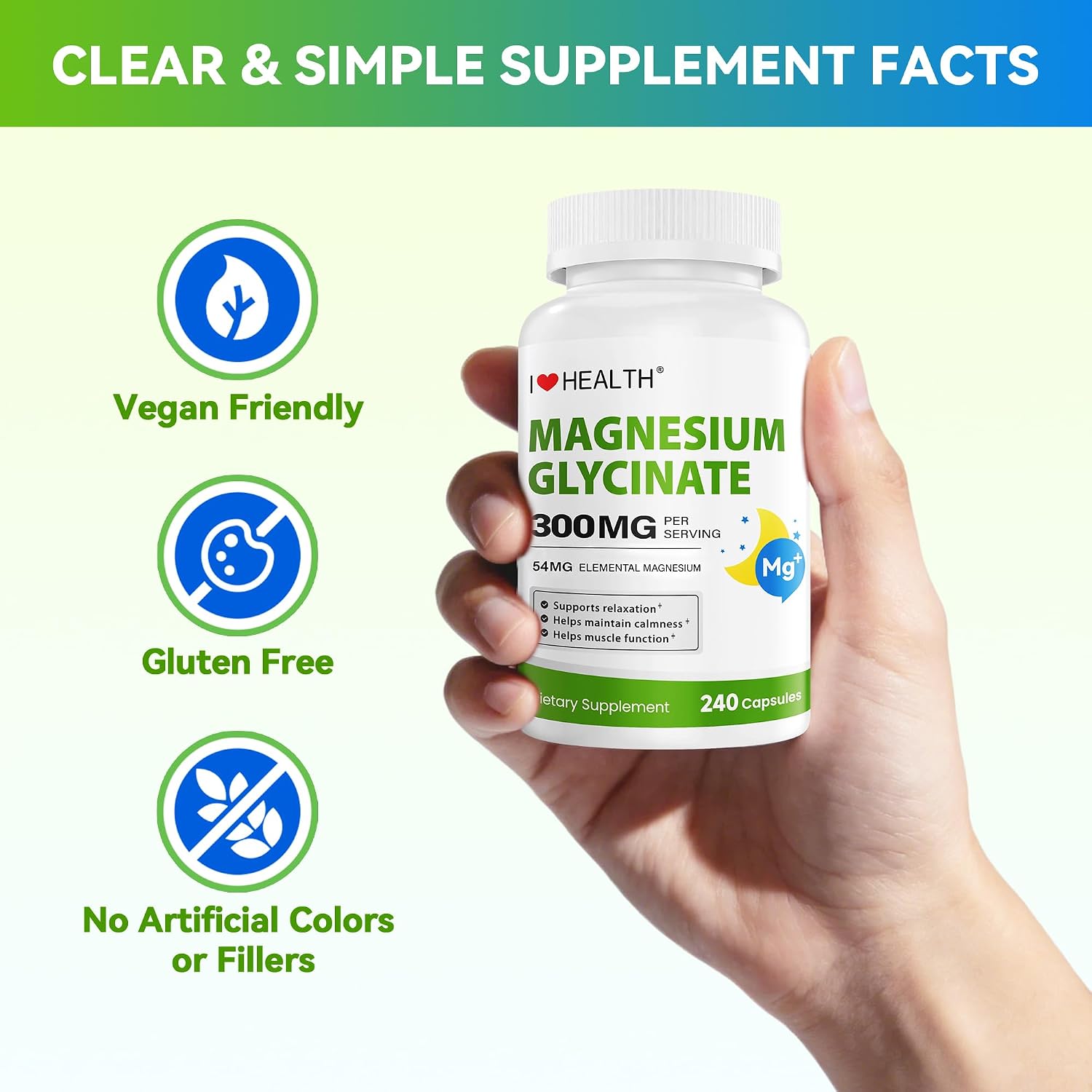 Thumbnail 6 de Magnesium Glycinate Supplement, 240 Capsules