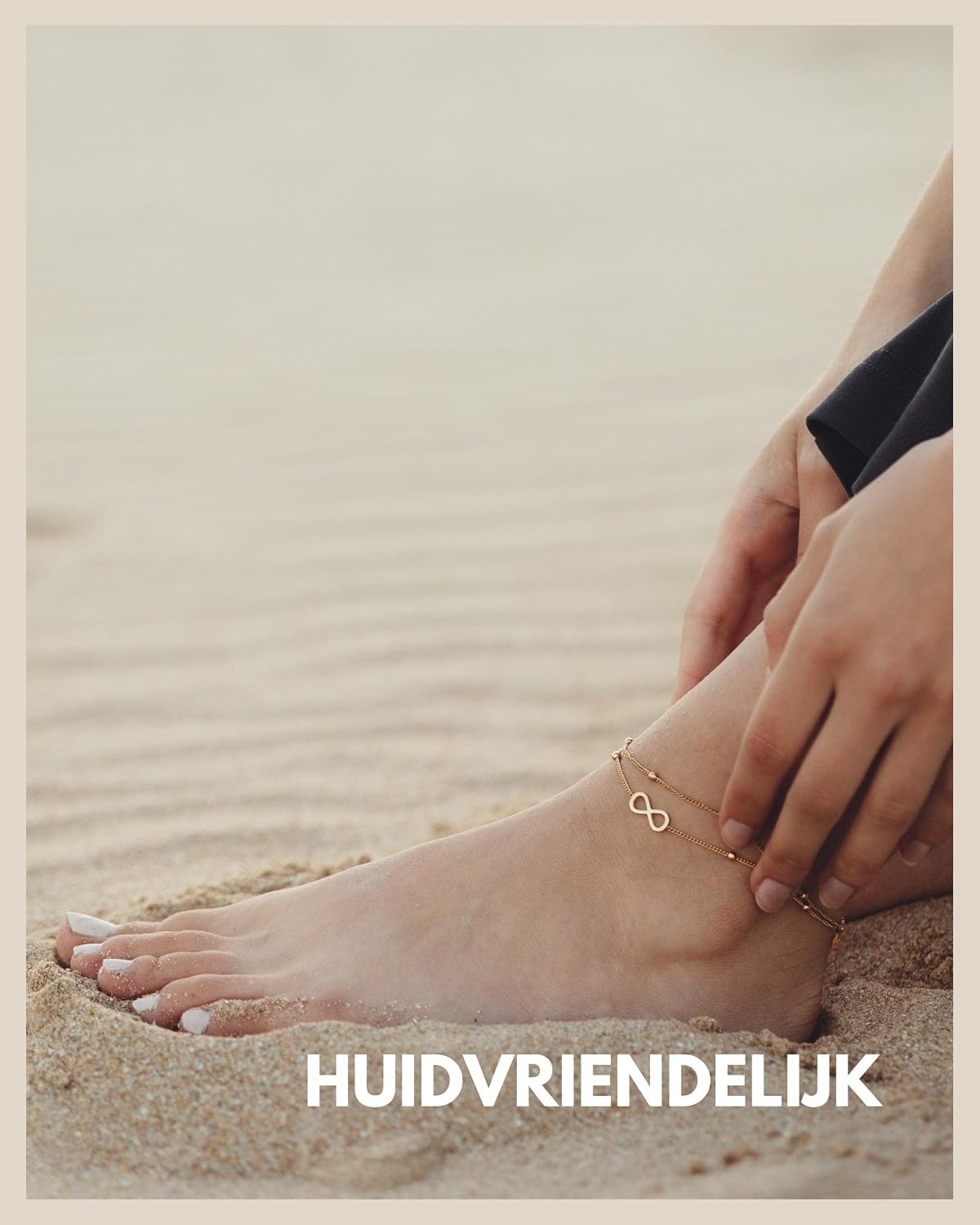 Thumbnail 4 de GOOD.designs Infinity enkelbandje, verstelbaar 22–27 cm, met 18K goudcoating
