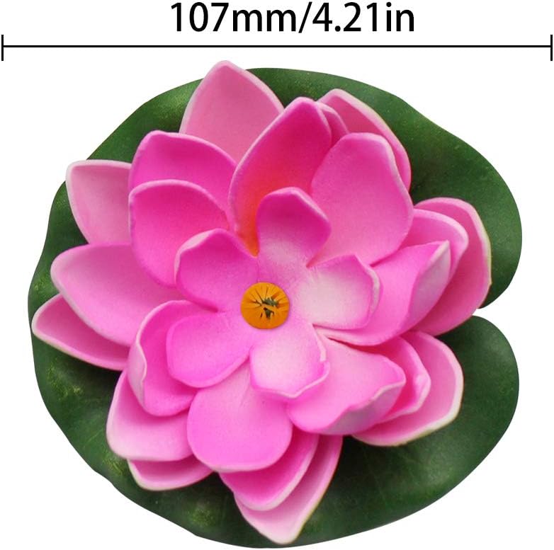 Detalle 2 de Doafoce PEAK-EU 5 pcs Artificial Foam Lotus for Garden Ponds, Aquariums & Fountains