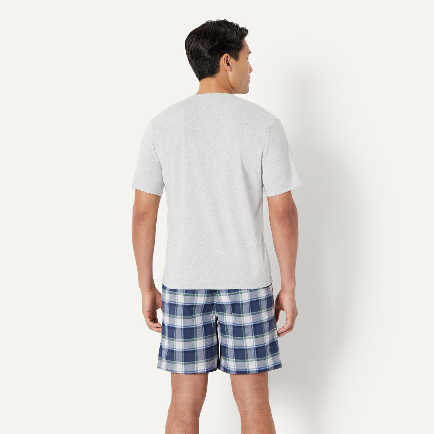 Thumbnail 2 de Amazon Essentials Herren-Pyjama-Set aus Baumwoll-Stretch-Popeline (T-Shirt & Relaxed-Fit-Shorts)
