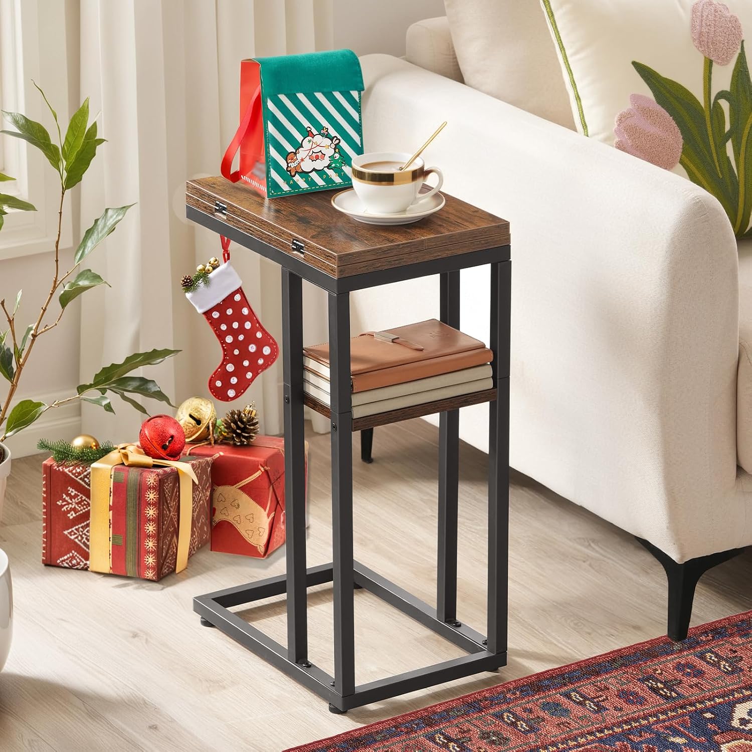 Detalle 2 de HOOBRO EBF29SF01 mesa auxiliar plegable 52x39 cm