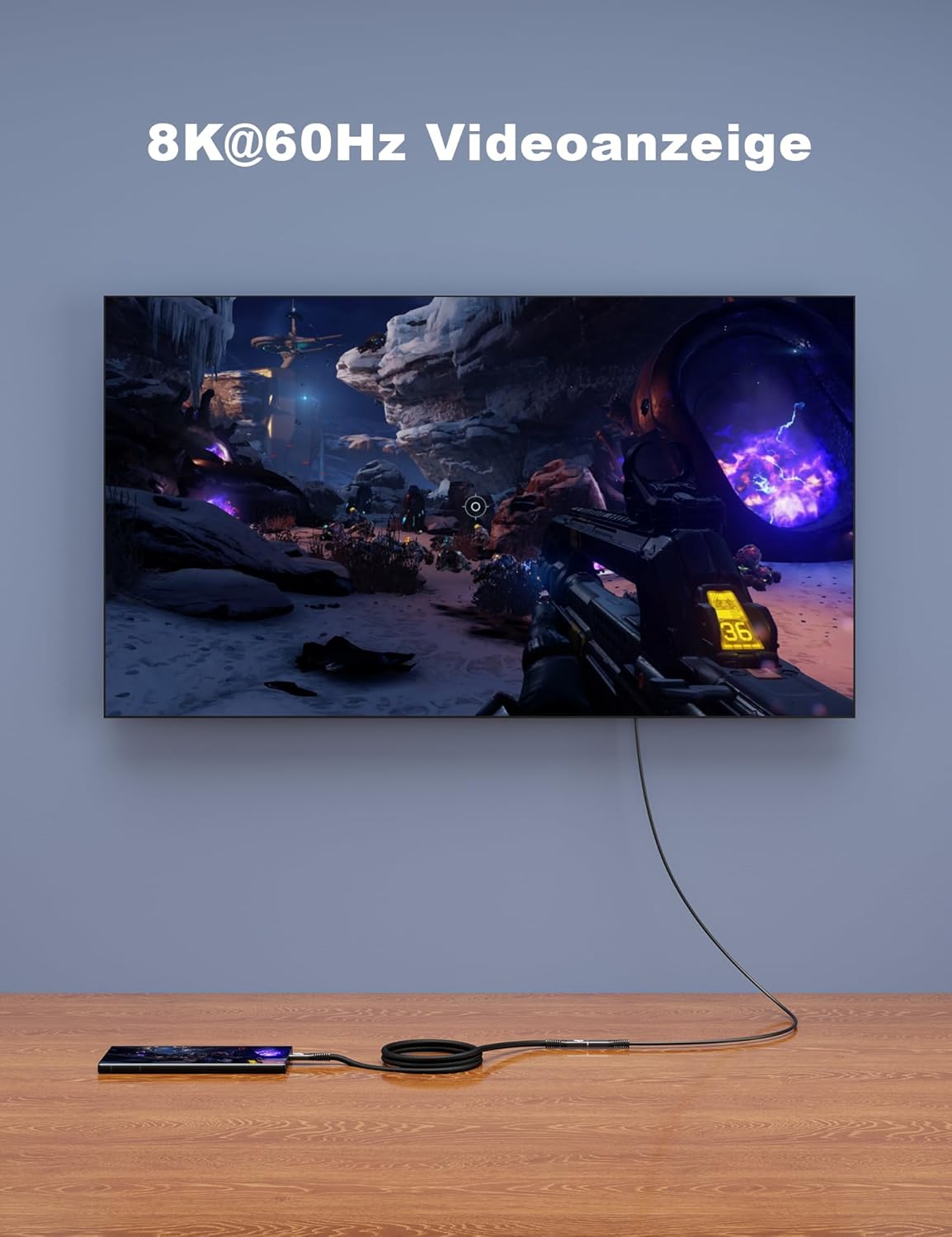 Thumbnail 5 de CAKOBLE Thunderbolt 4 Extension Cable (25cm) — 40Gbps, up to 8K@60Hz, USB-C male to female