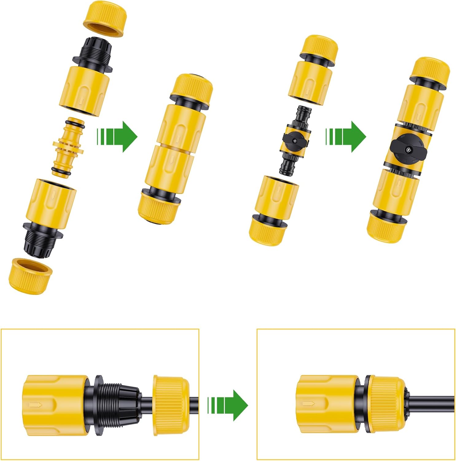 Detalle de Woltoy 15 Pack Garden Hose Connector Kit: Quick Connectors, Adapters and More for UK Gardens