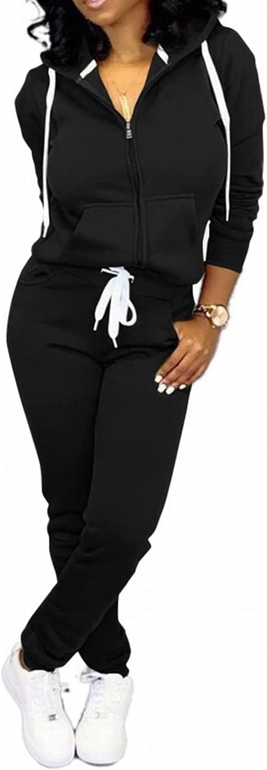 Detalle de CLOCOR Track Suits for Women Set casual 2-piece sweatsuit