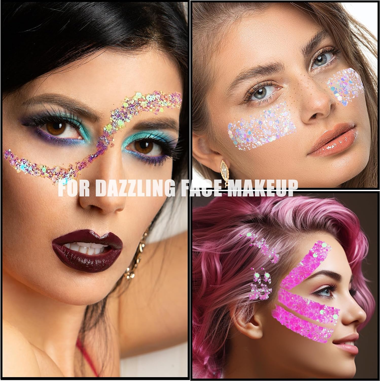 Thumbnail 2 de Face Gems and Glitter Gel Set, 6 Colours