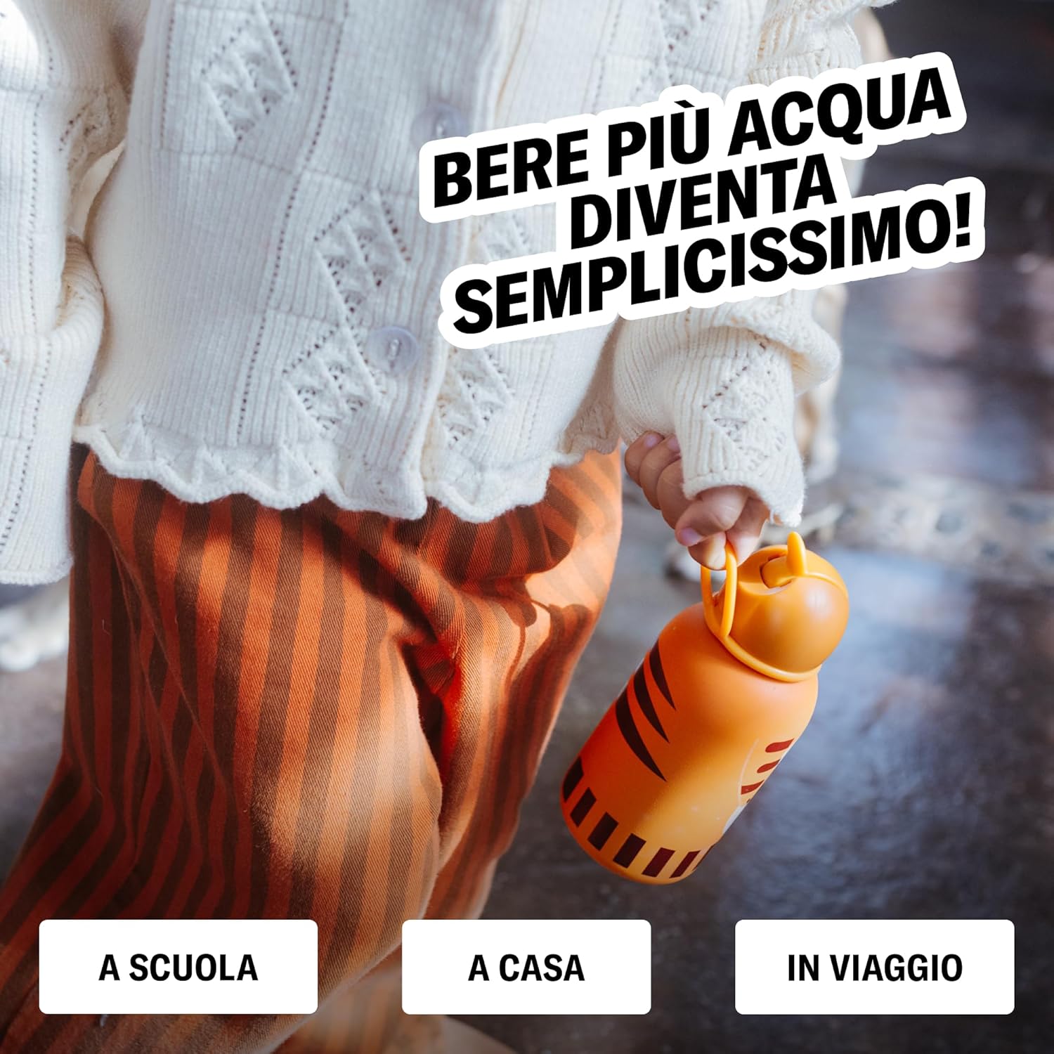 Thumbnail 4 de waterdrop® Borraccia Termica Bambini 400ml in Acciaio Inox – Antigoccia, Cannuccia Integrata e Disegni Animali