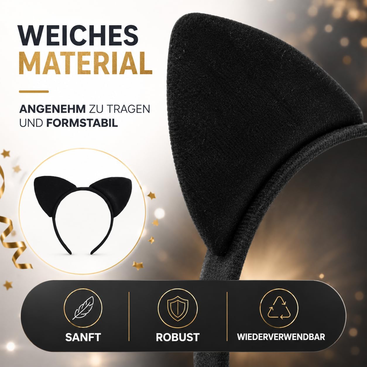 Detalle 2 de TK Gruppe Timo Klingler 2-in-1 Minnie Mouse-kostuumset met muisoren en handschoenen