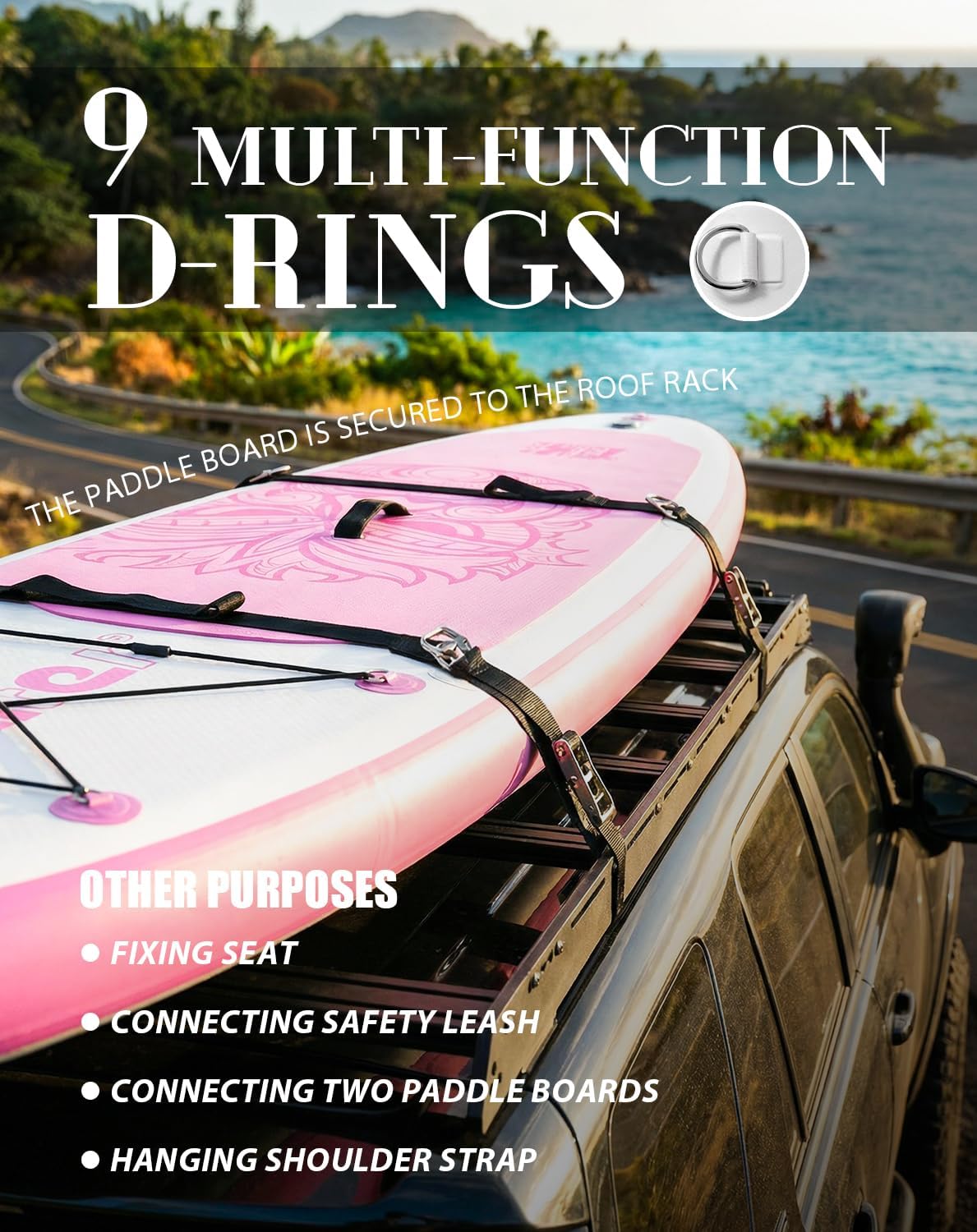 Thumbnail 3 de FunWater Inflatable Stand Up Paddle Board (8', 10', 10'6", 11'6") with 11" Fin & Premium SUP Accessory Kit