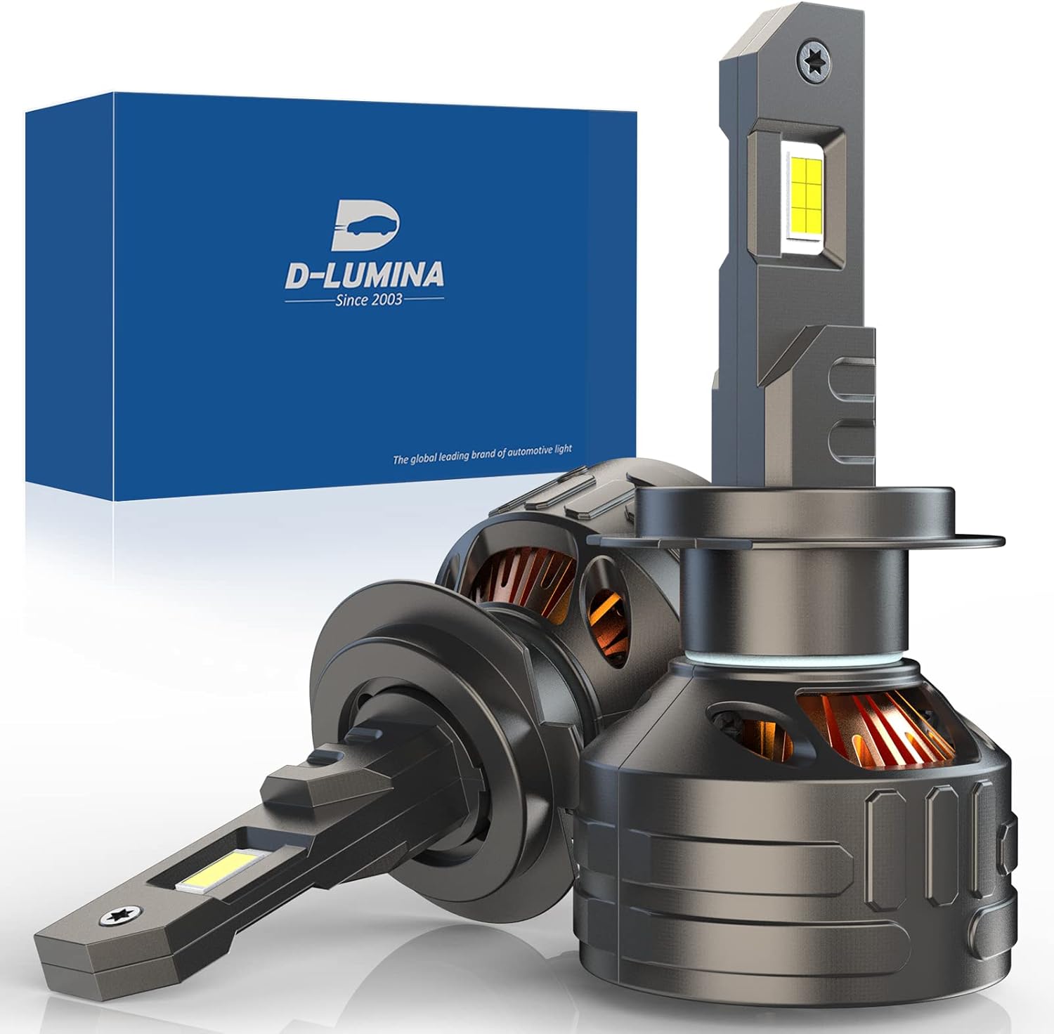 Detalle de D-Lumina H7 LED Canbus 160W – Kit da 2 lampadine con raffreddamento a tubo di rame, 4300K, 24000 lm, IP68
