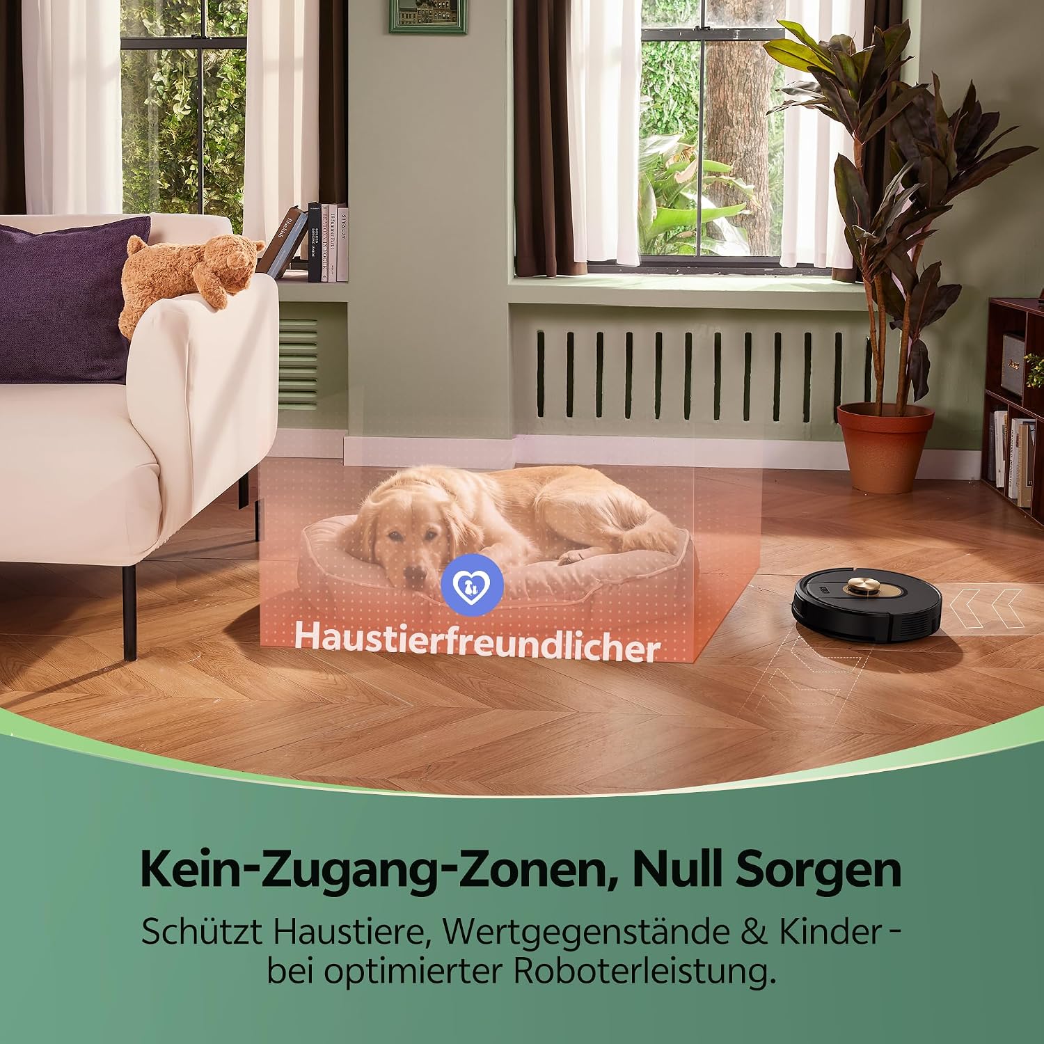 Thumbnail 2 de Vexilar Saugroboter mit Wischfunktion – 8000Pa, LiDAR-Navigation, 180 Min Laufzeit, No-Go-Zonen, App/Alexa/iWatch Steuerung (Schwarz)