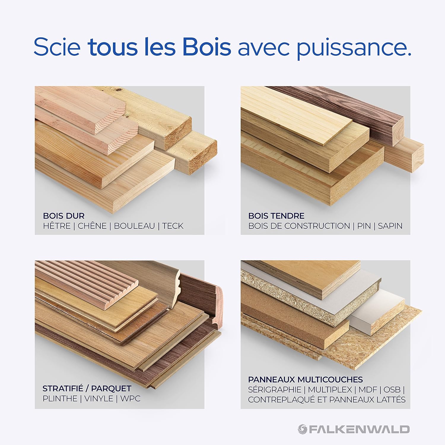 Thumbnail 1 de FALKENWALD Lame 165x20 mm 60 dents carbure bois
