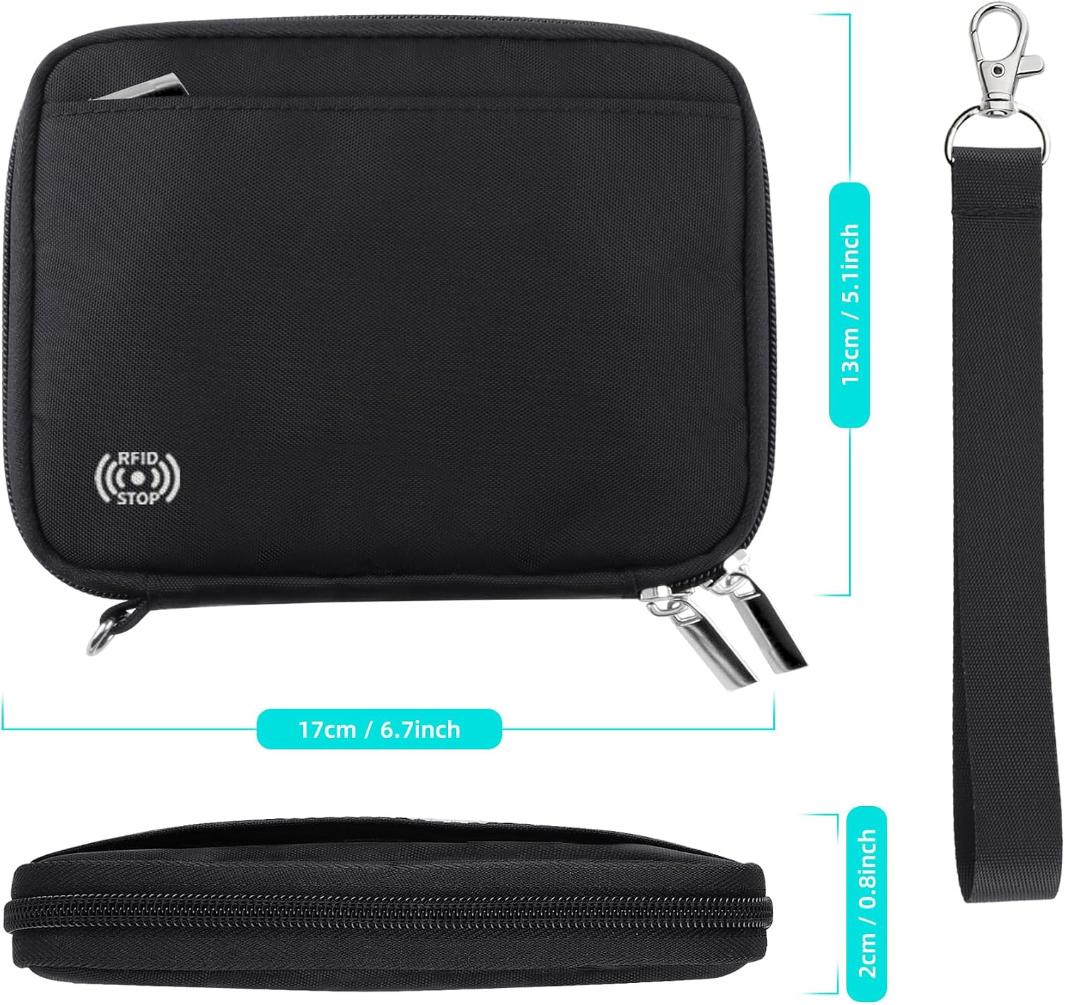 Detalle 2 de WALNEW Passport Holder Travel Wallet for 4, RFID Blocking