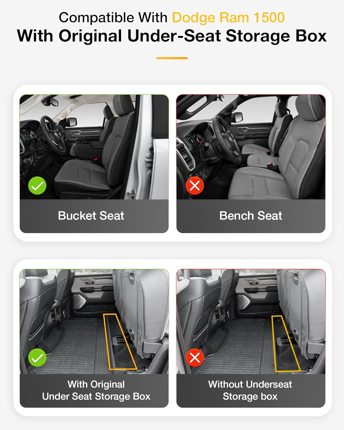 Thumbnail 3 de 3W Floor Mats Dodge Ram 1500 Crew Cab Full Set