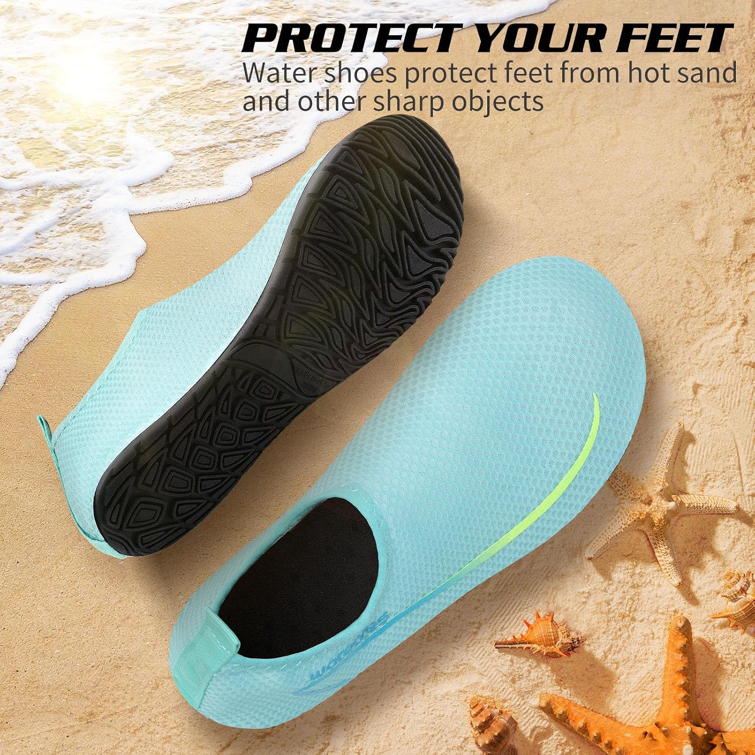 Detalle de WateLves Wasserschuhe für Damen & Herren (34–47 EU) – schnell trocknend, atmungsaktiv, Slip-on