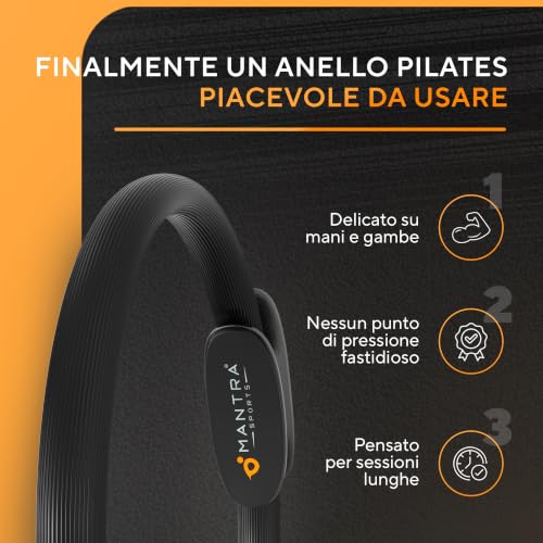 Detalle de Cerchio Pilates Ring Fit di MANTRA SPORTS – Anello Pilates da 33 cm per cosce interne, pavimento pelvico e allenamento domestico