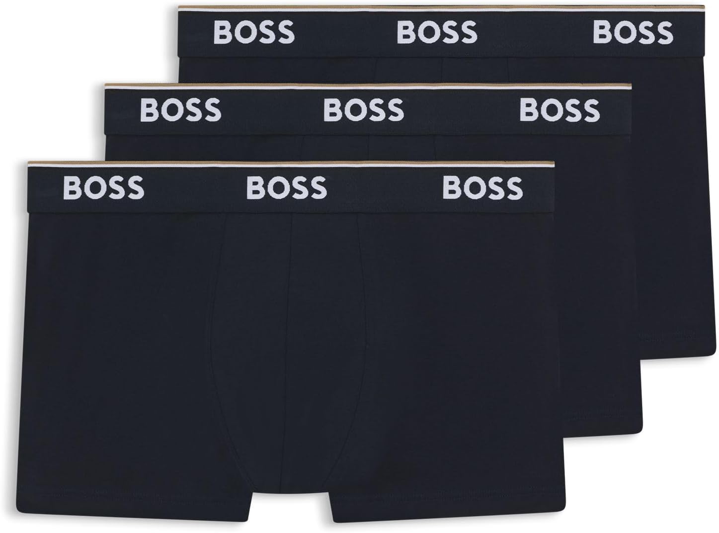 Detalle de BOSS 3er Pack Herren Trunks Power Boxer – Schwarz, Größe XL, Artikel -001 Black