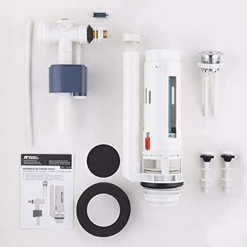 Detalle de Ensemble chasse d'eau complet - Mécanisme double chasse 3/6 litres avec robinet flotteur latéral | NT NOYON & THIEBAULT