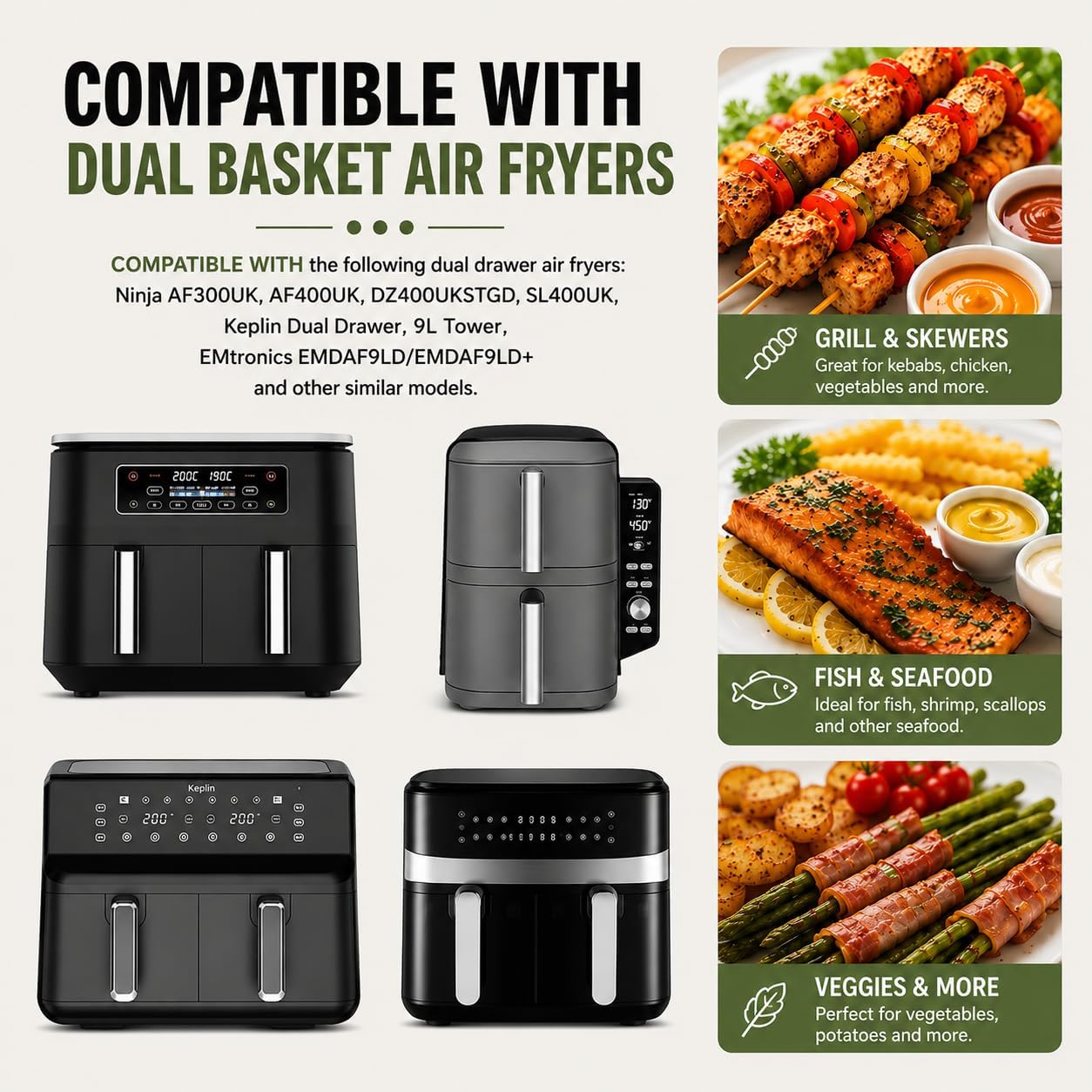 Detalle 2 de Ninja AF300UK/AF400UK 150pc air fryer liners