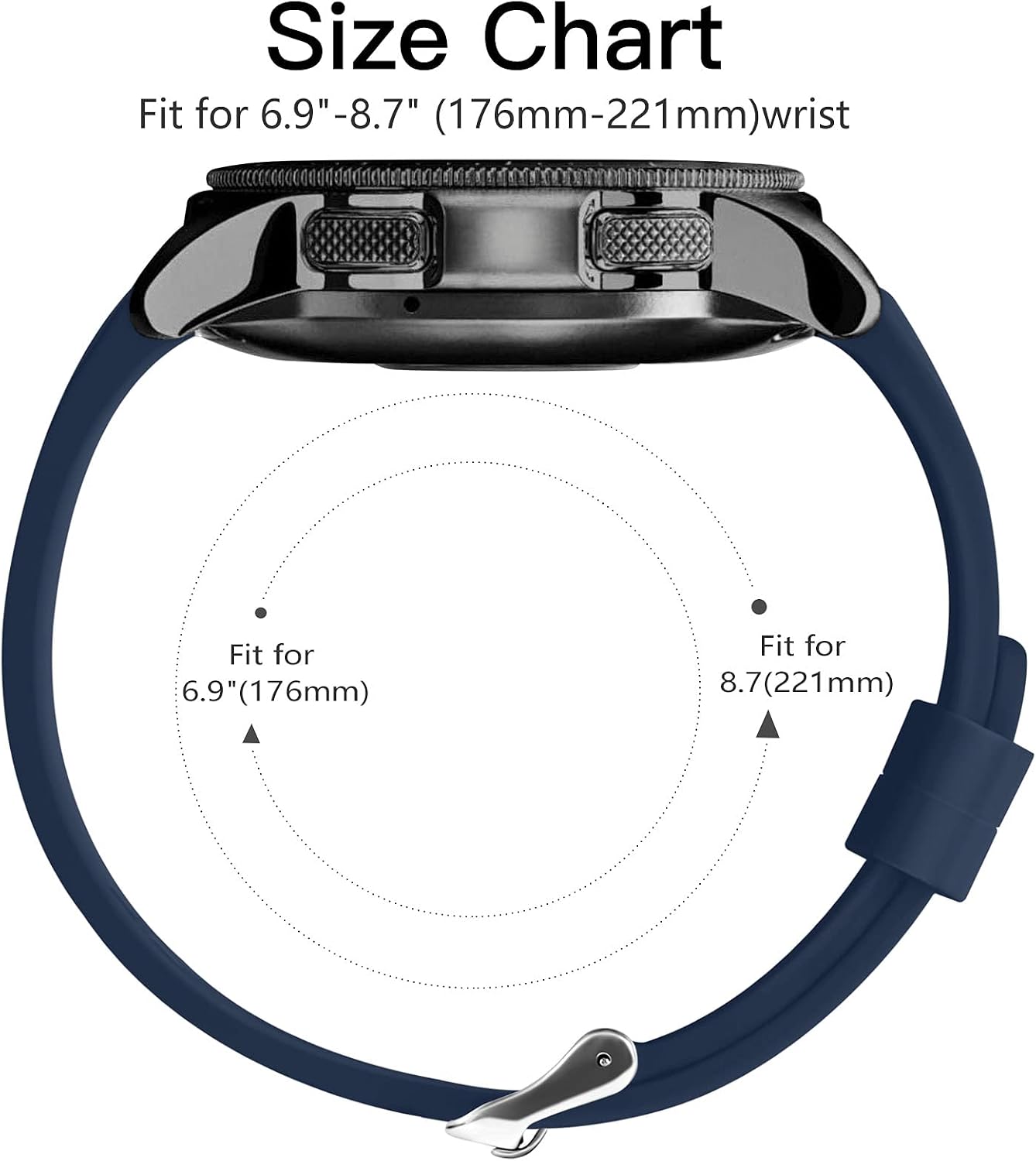 Thumbnail 3 de Mastten 22mm silicone strap for Samsung Galaxy Watch 46mm