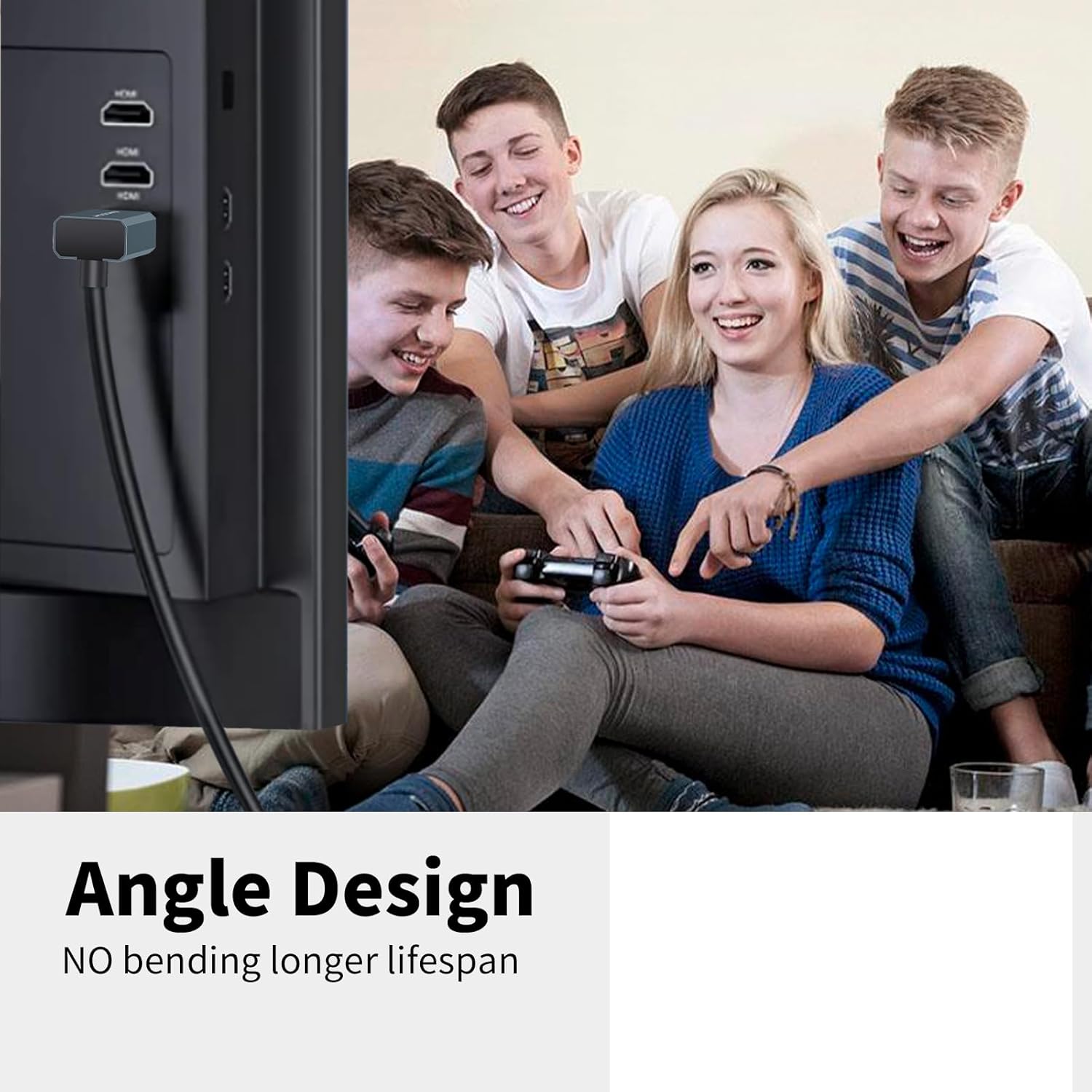 Thumbnail 5 de Twozoh Flexible HDMI Cable Up Angled 270° 2M