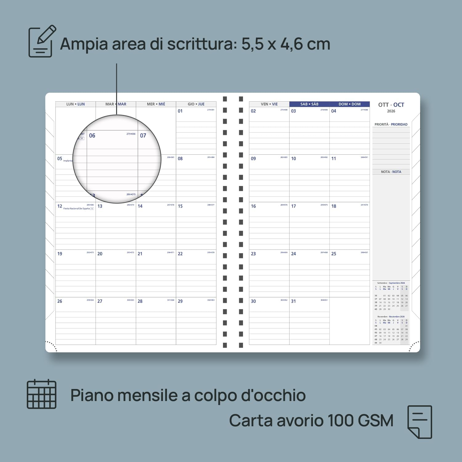 Thumbnail 3 de POPRUN Agenda 2026 Semana Vista A4 21x29.7cm