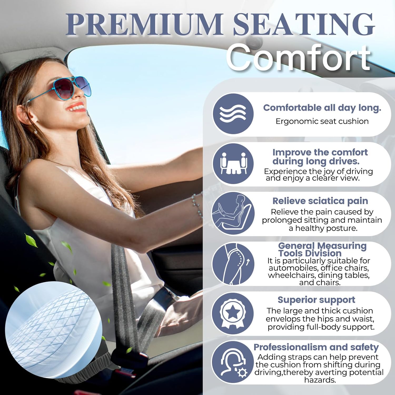 Thumbnail 5 de Mosxoed Memory Foam Seat Cushion
