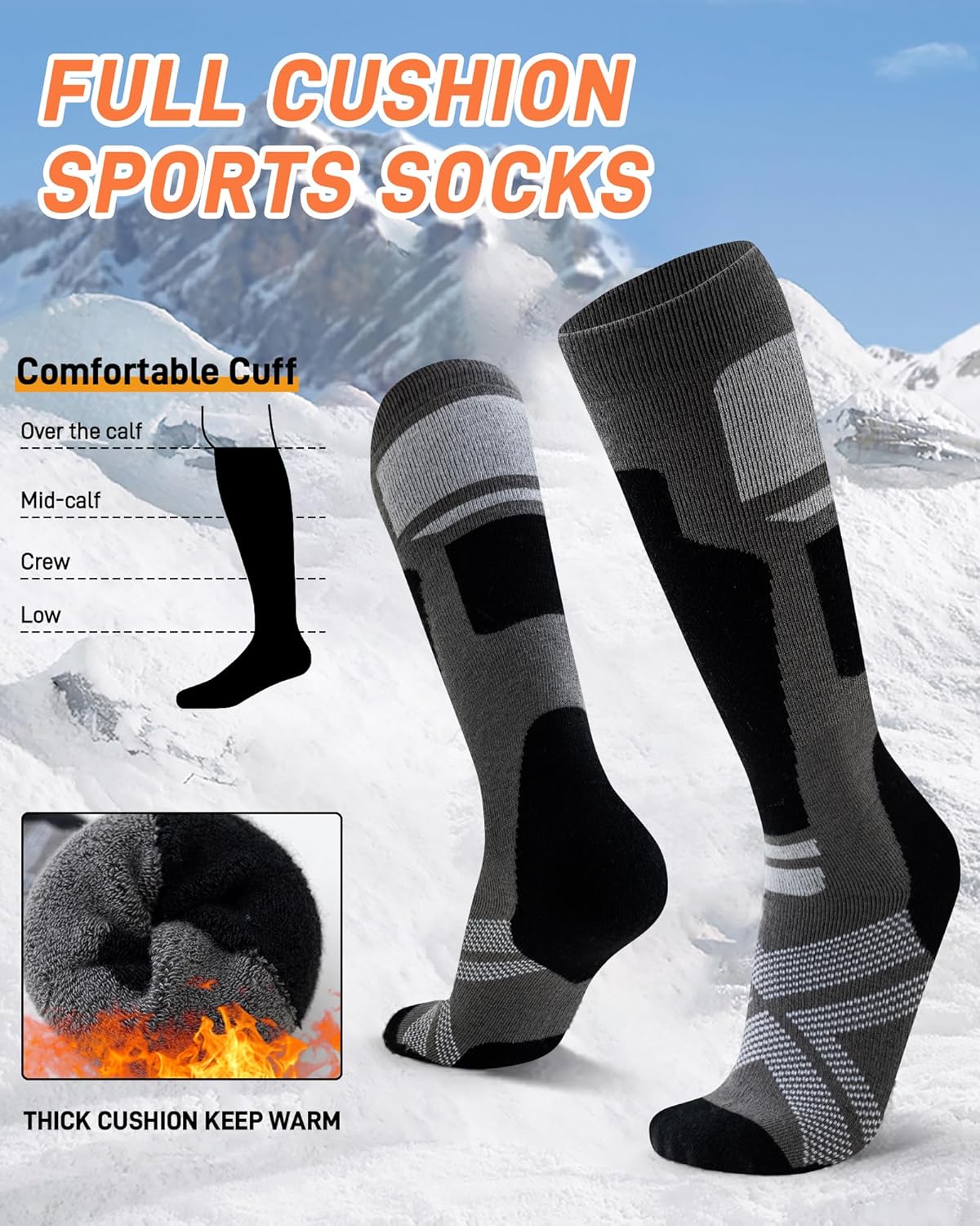 Detalle 2 de Niorasen Merino Wool Ski Socks 2 Pairs