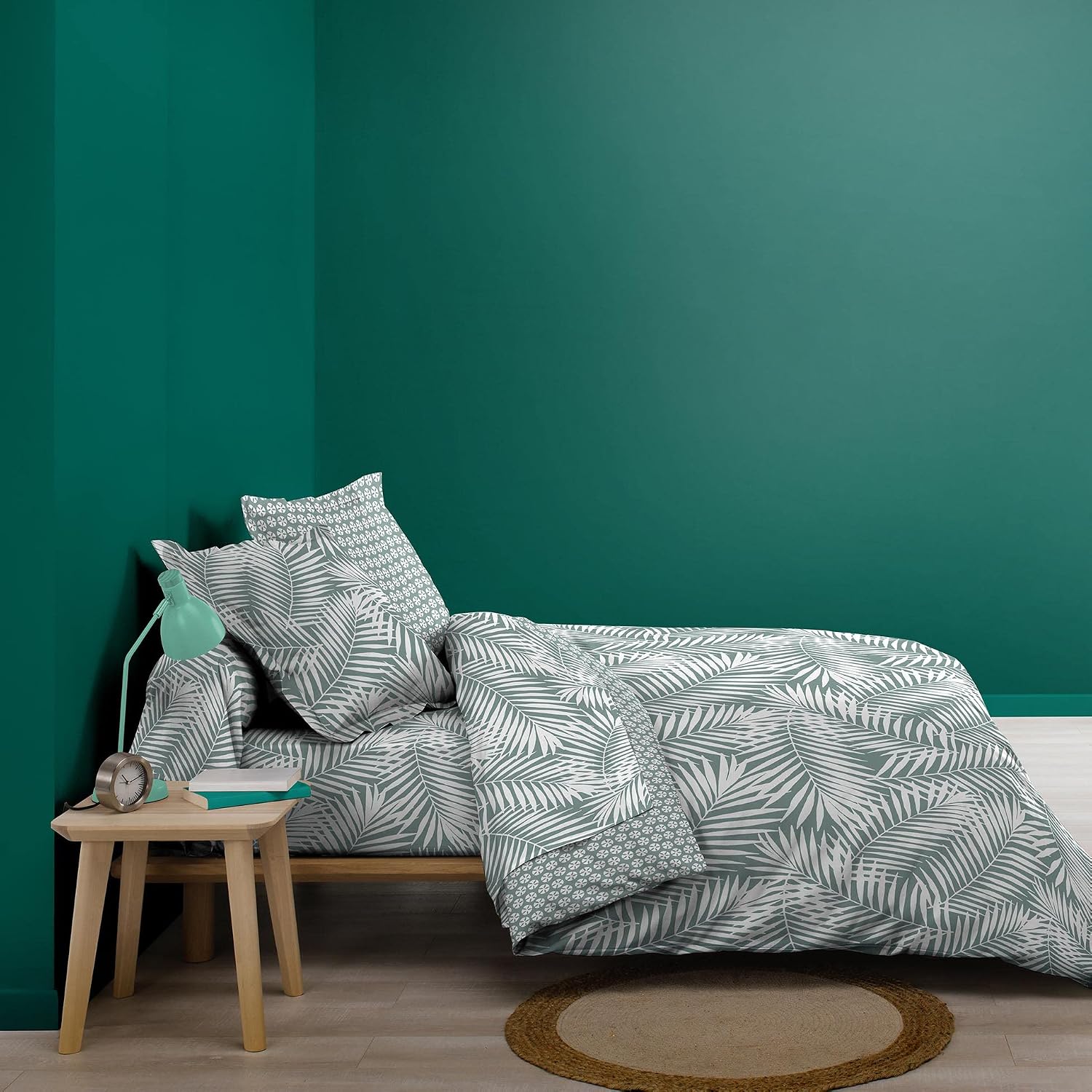 Thumbnail 1 de Drap housse Botania Sauge 160 x 200 cm – 100% coton | douceur d'intérieur
